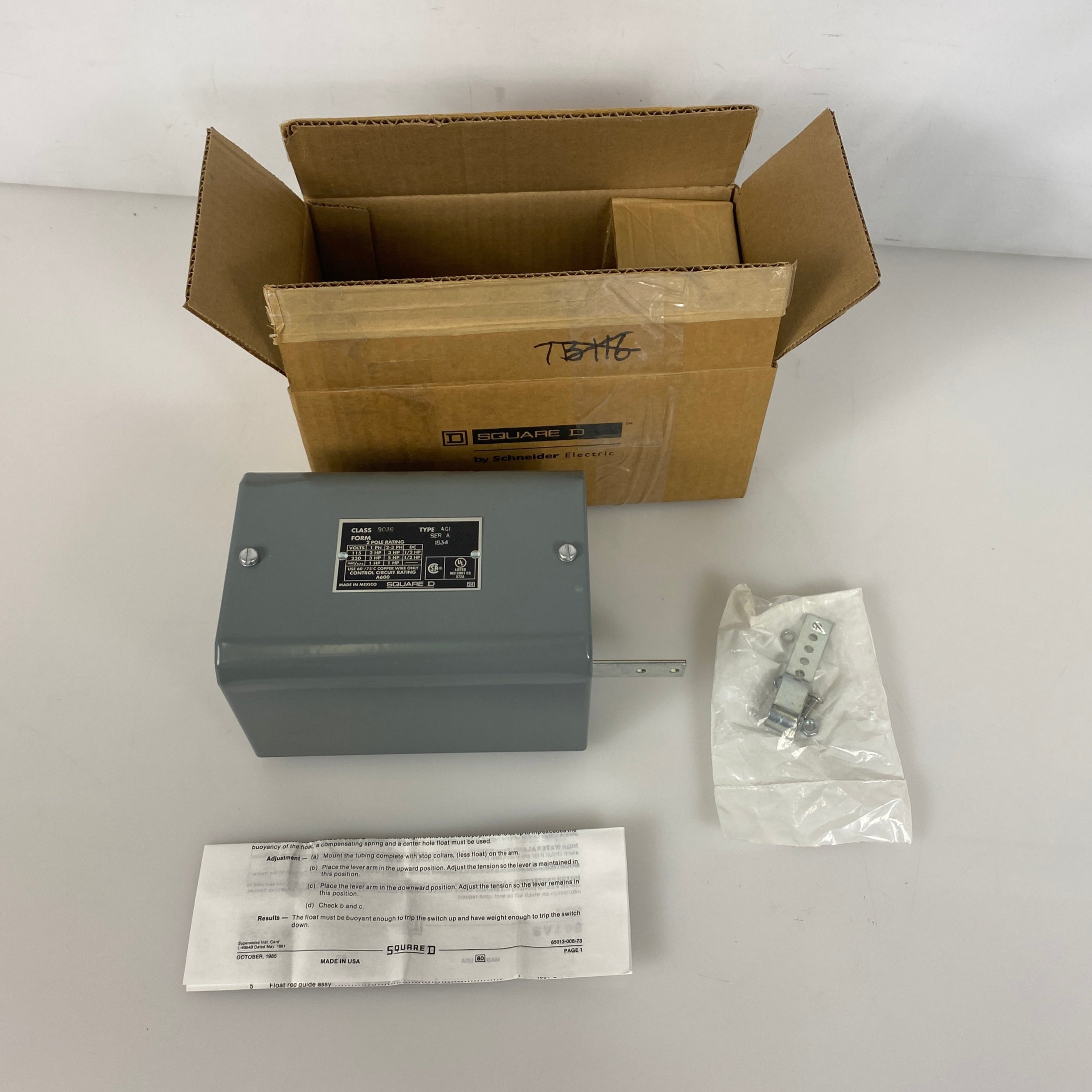 Schneider #9038-AG1 Electric Alternator Mechanical Open Tank Pack of 2