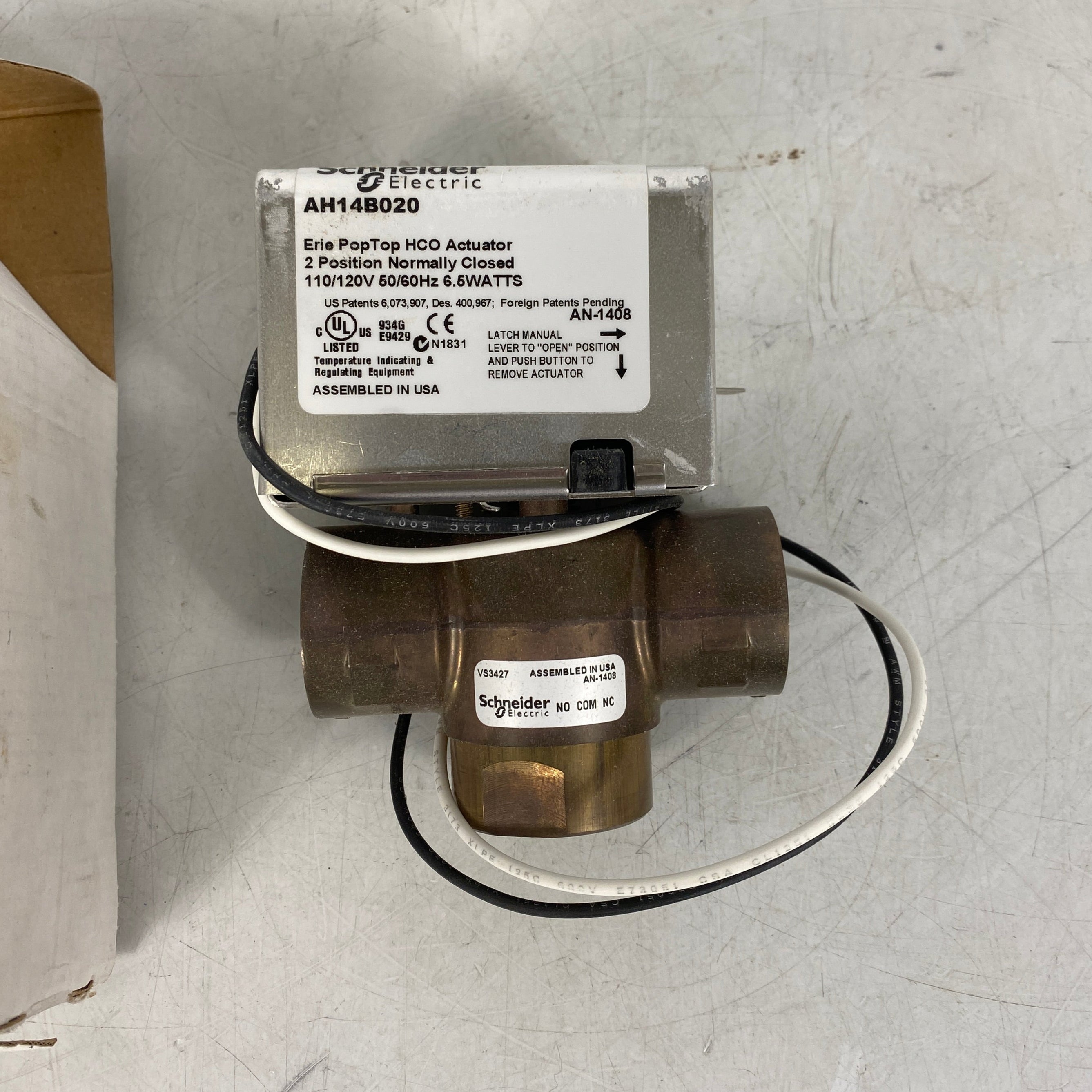 Schneider Electric #VS3427H14B020 Erie Poptop HCO Valve Assembly