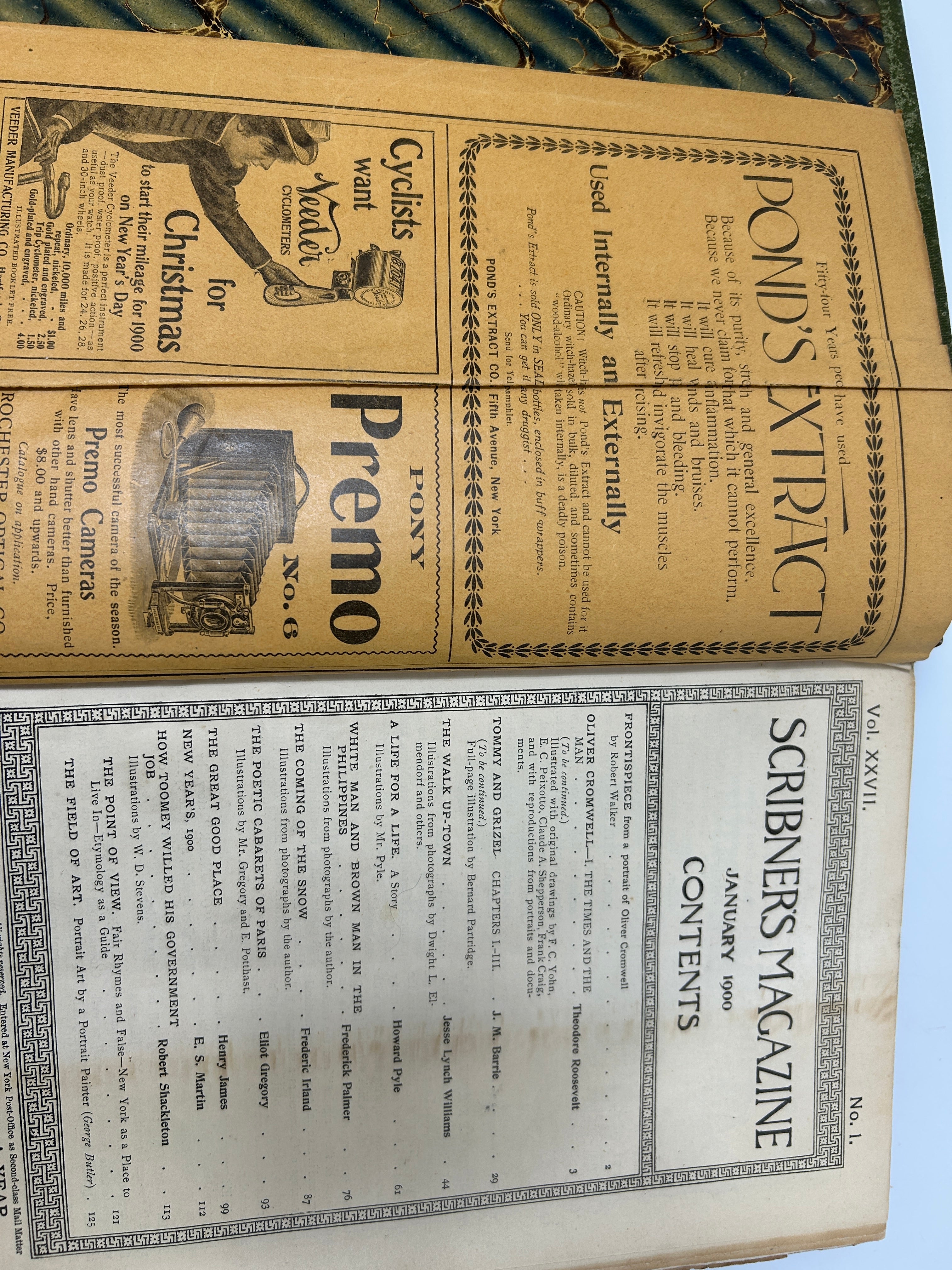 Scribner's Magazines Jan-March 1900 in Weiss Binder