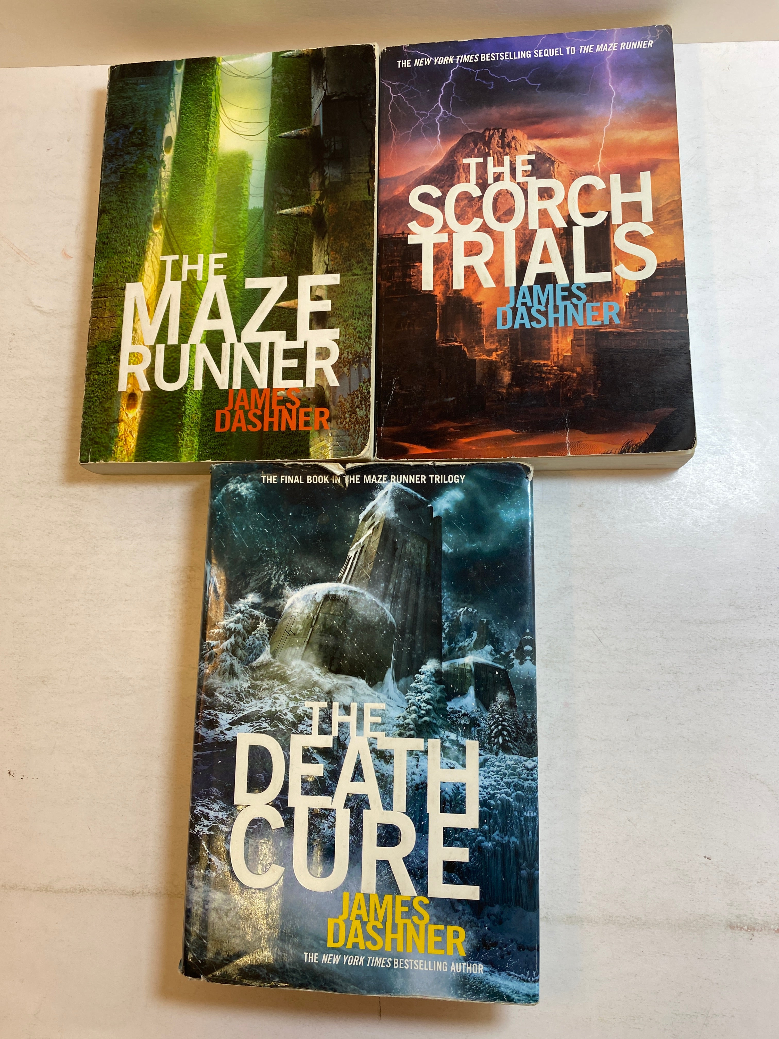 Set of 3 Maze Runner Dashner Books 2009-2011