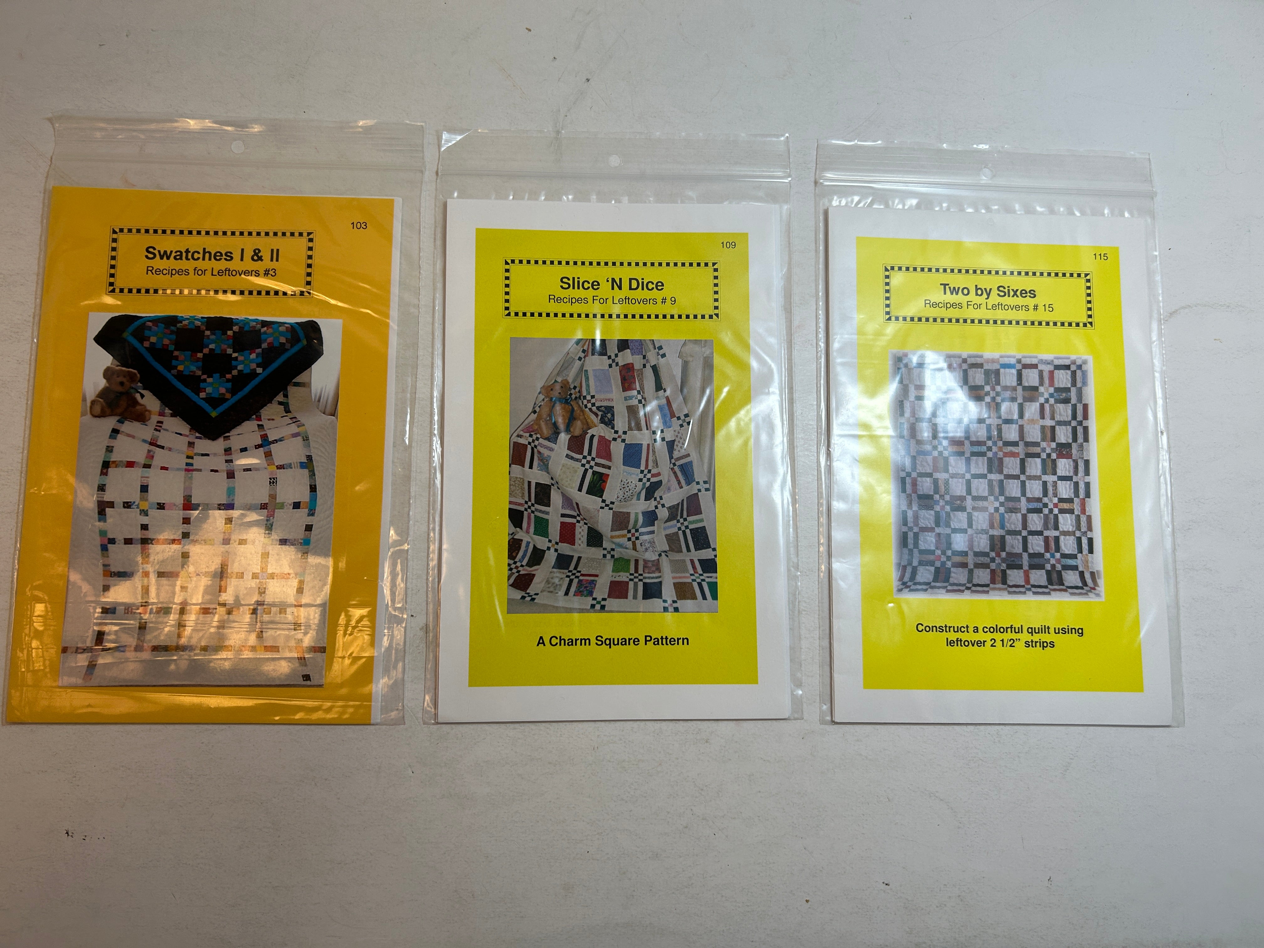 Set of 3 Recipes for Leftovers Quilt Patterns #3, #9 & #15 by Carol E. Loessel