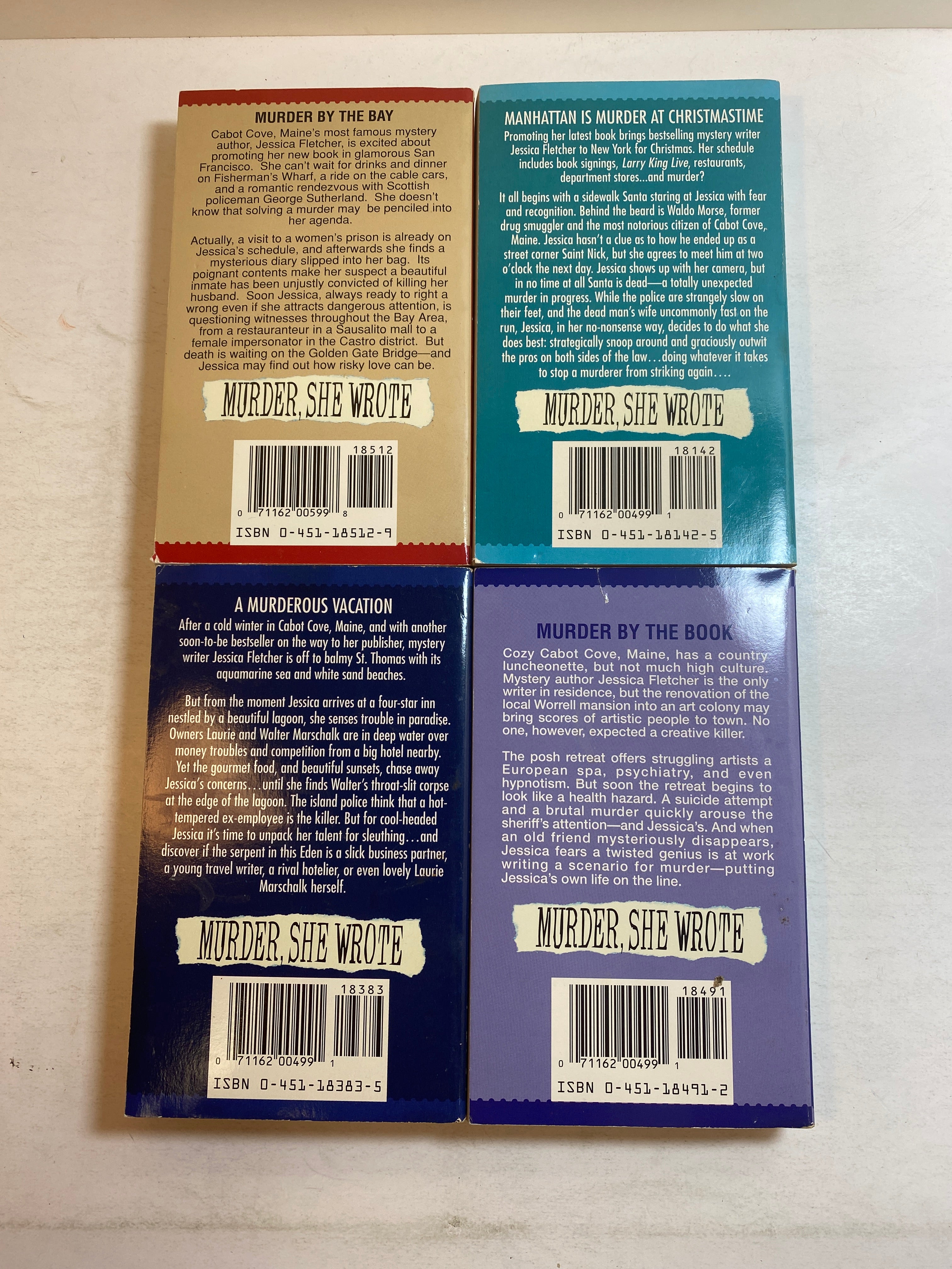 Set of 4 Murder, She Wrote Books SC 1997