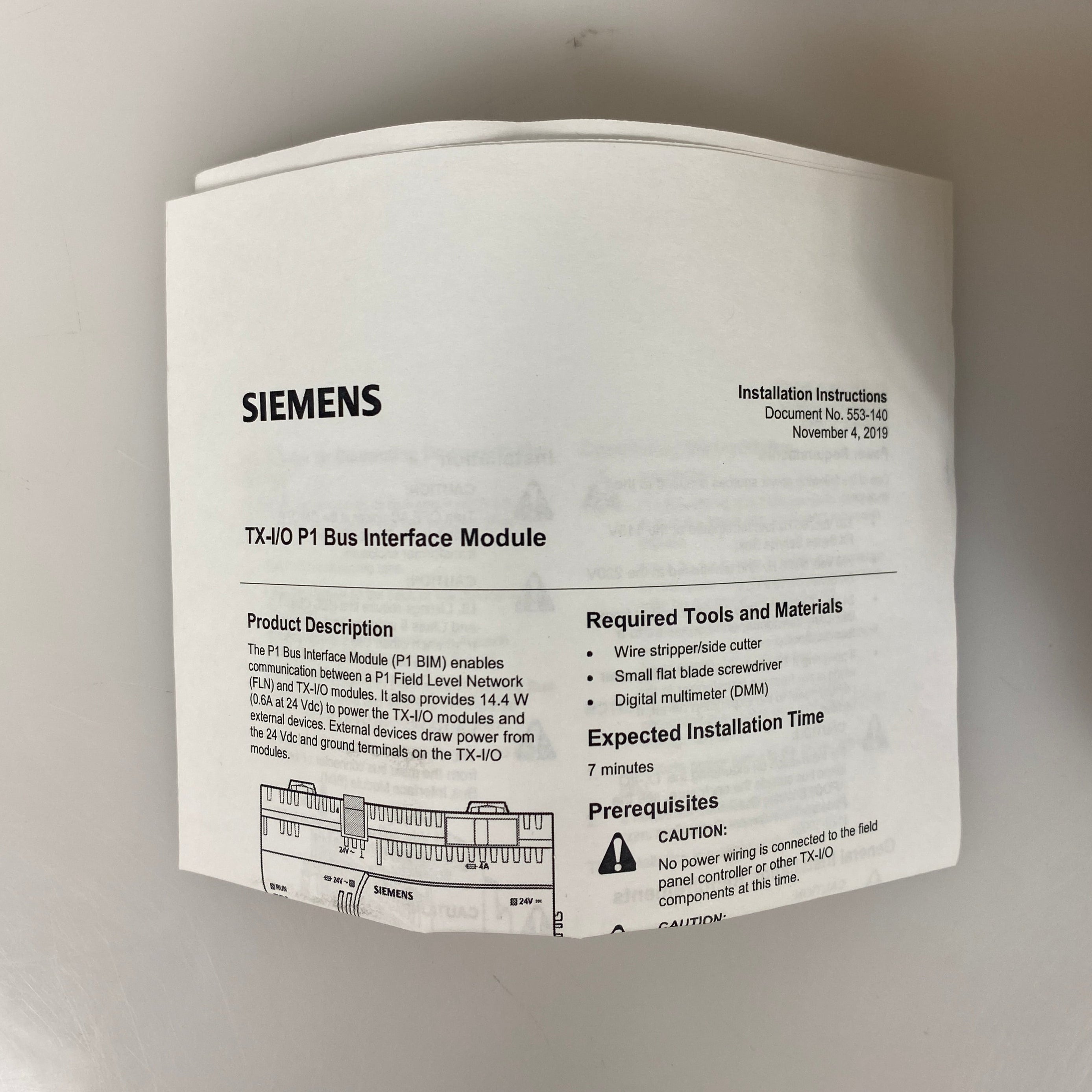 Siemens TX-1/0 P1 Bus Interface Module