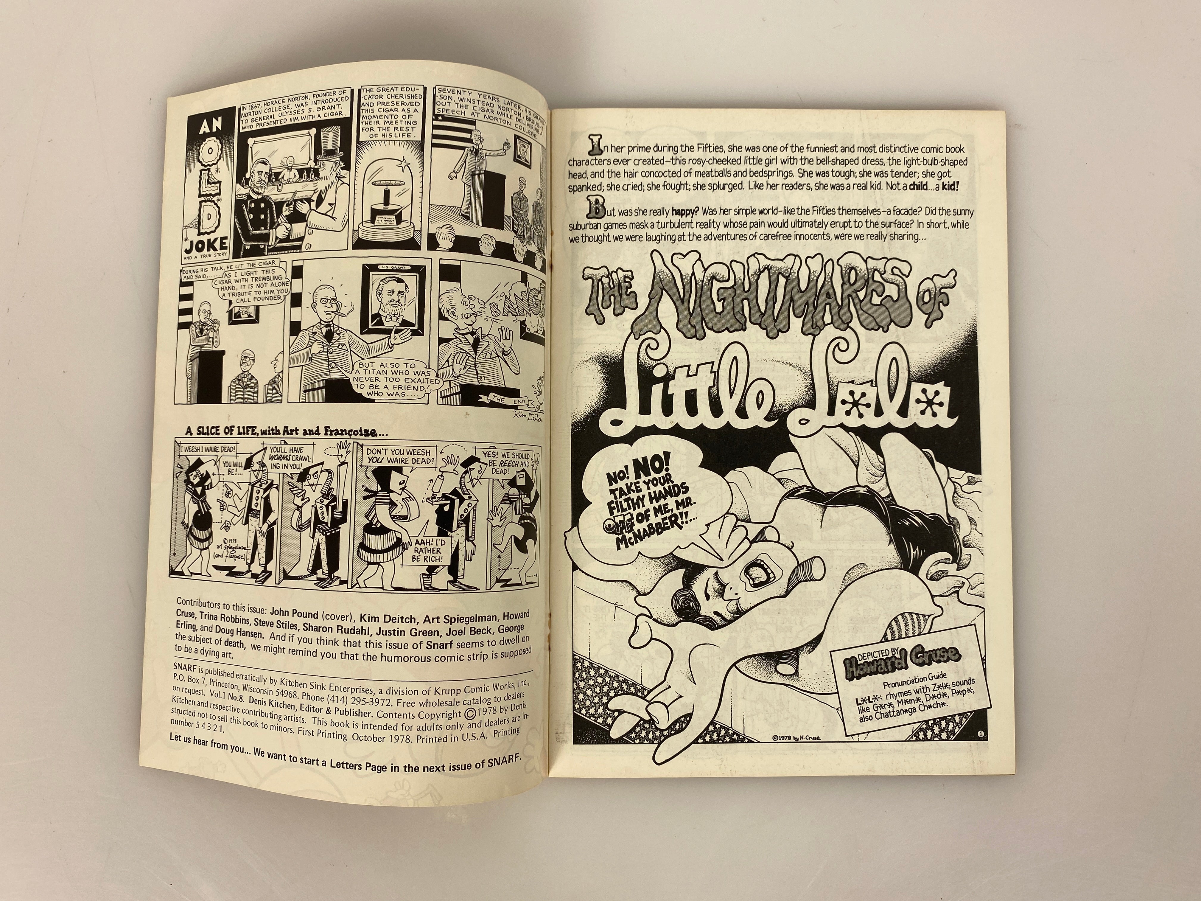 Snarf Kitchen Sink Comic Book 1978