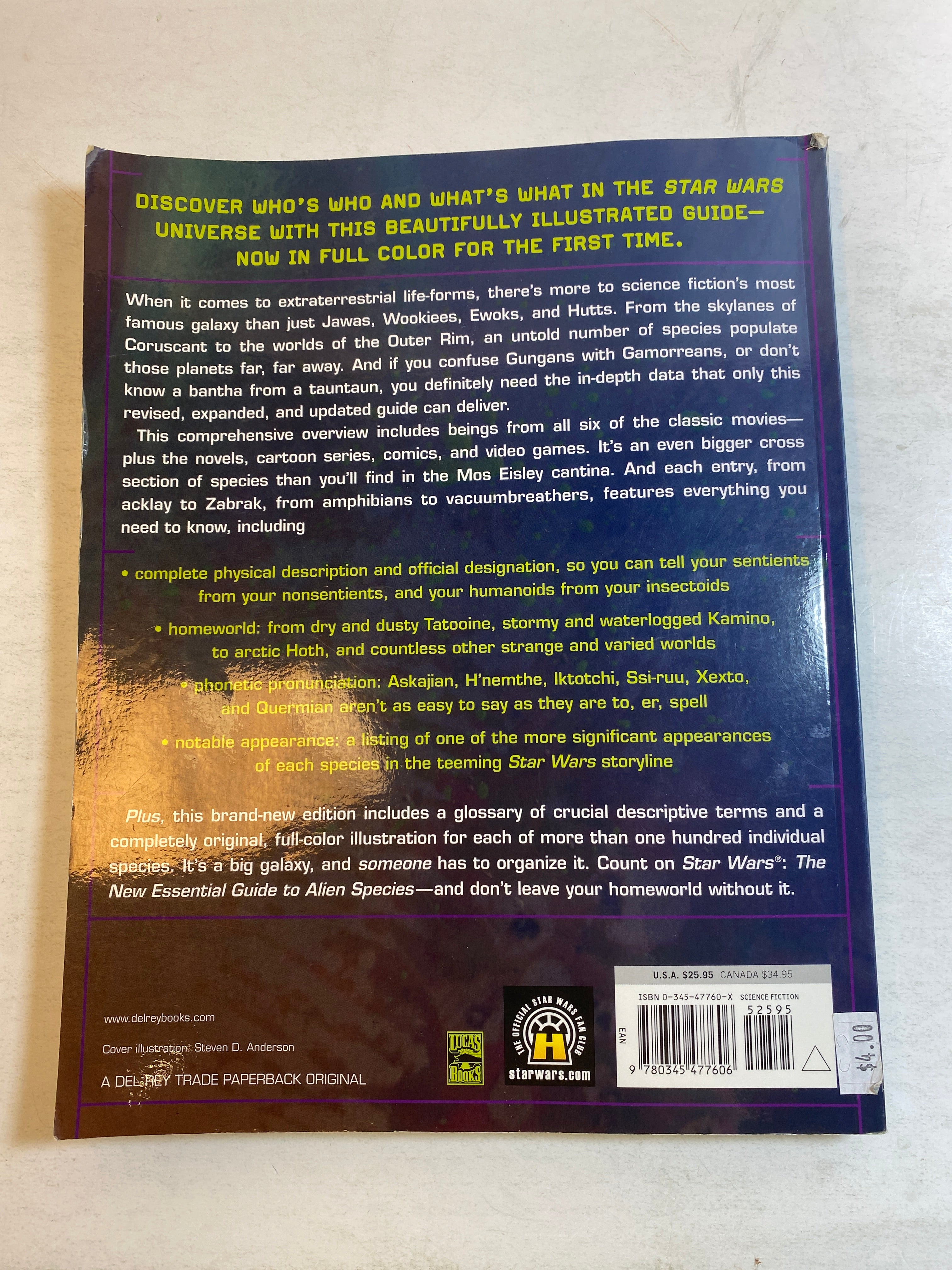 Star Wars New Essential Guide to Alien Species SC 2006