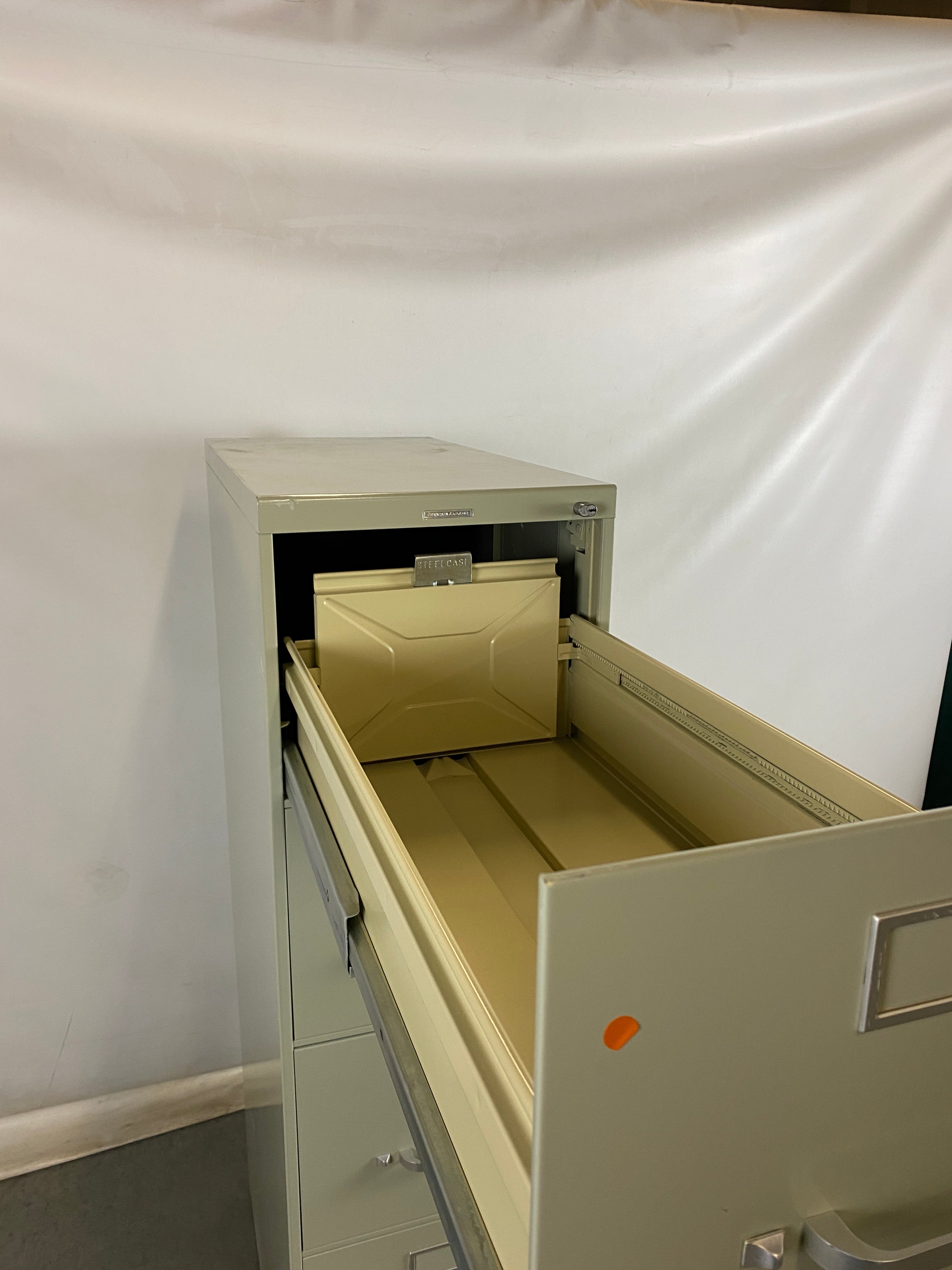 Steelcase Grey 5 Drawer File Cabinet