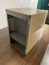 Steelcase White Tanker Desk w/ Wood Grain Top