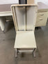 Steelcase White Tanker Desk w/ Wood Grain Top