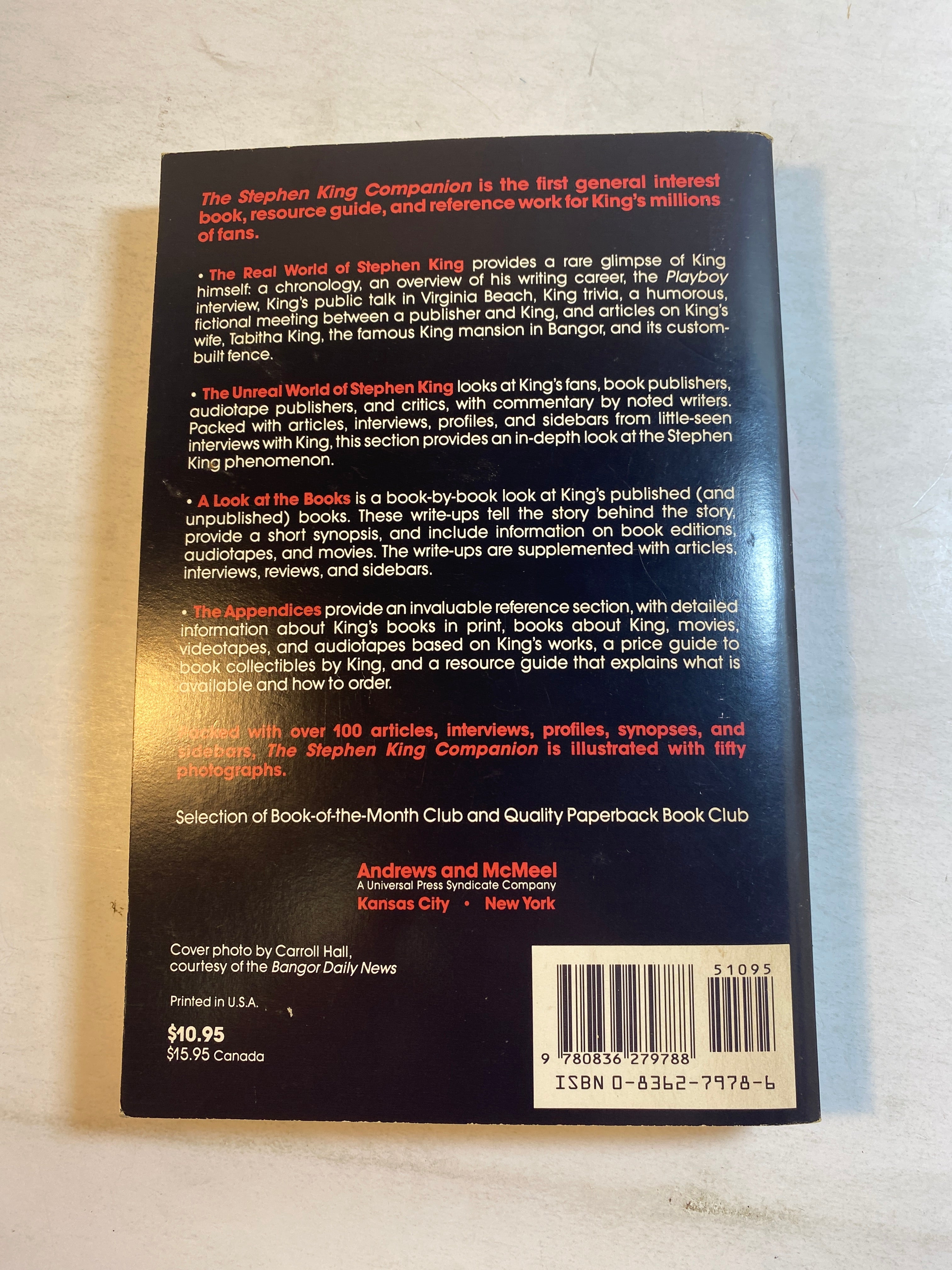 Stephen King Companion edited by George Beahm SC 1989