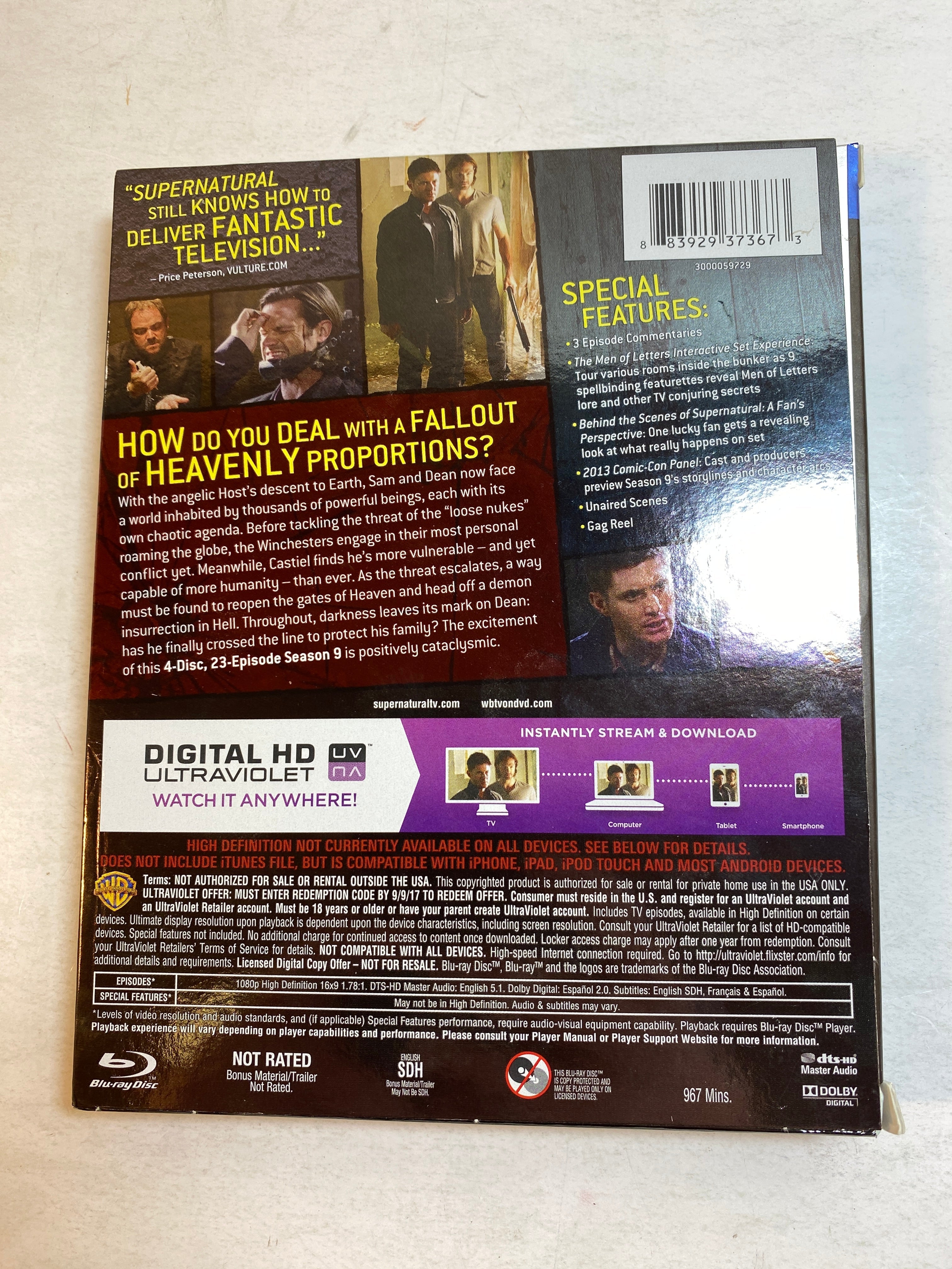 Supernatural Season 9 Blu Ray 2017