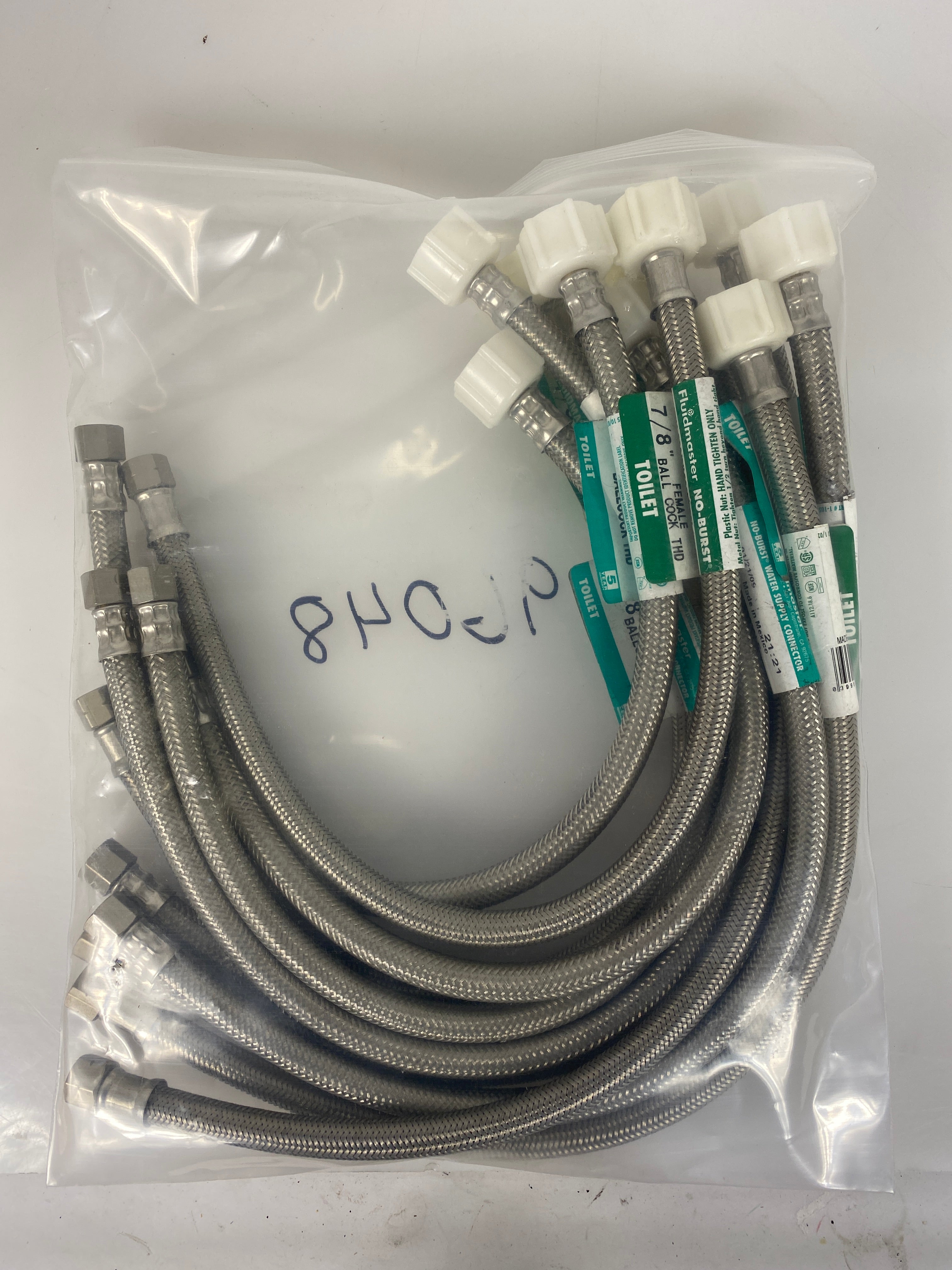 Supply Line for Toilet 3/8" F comp x 7/8" FBall Cock x 20" Pack of 11