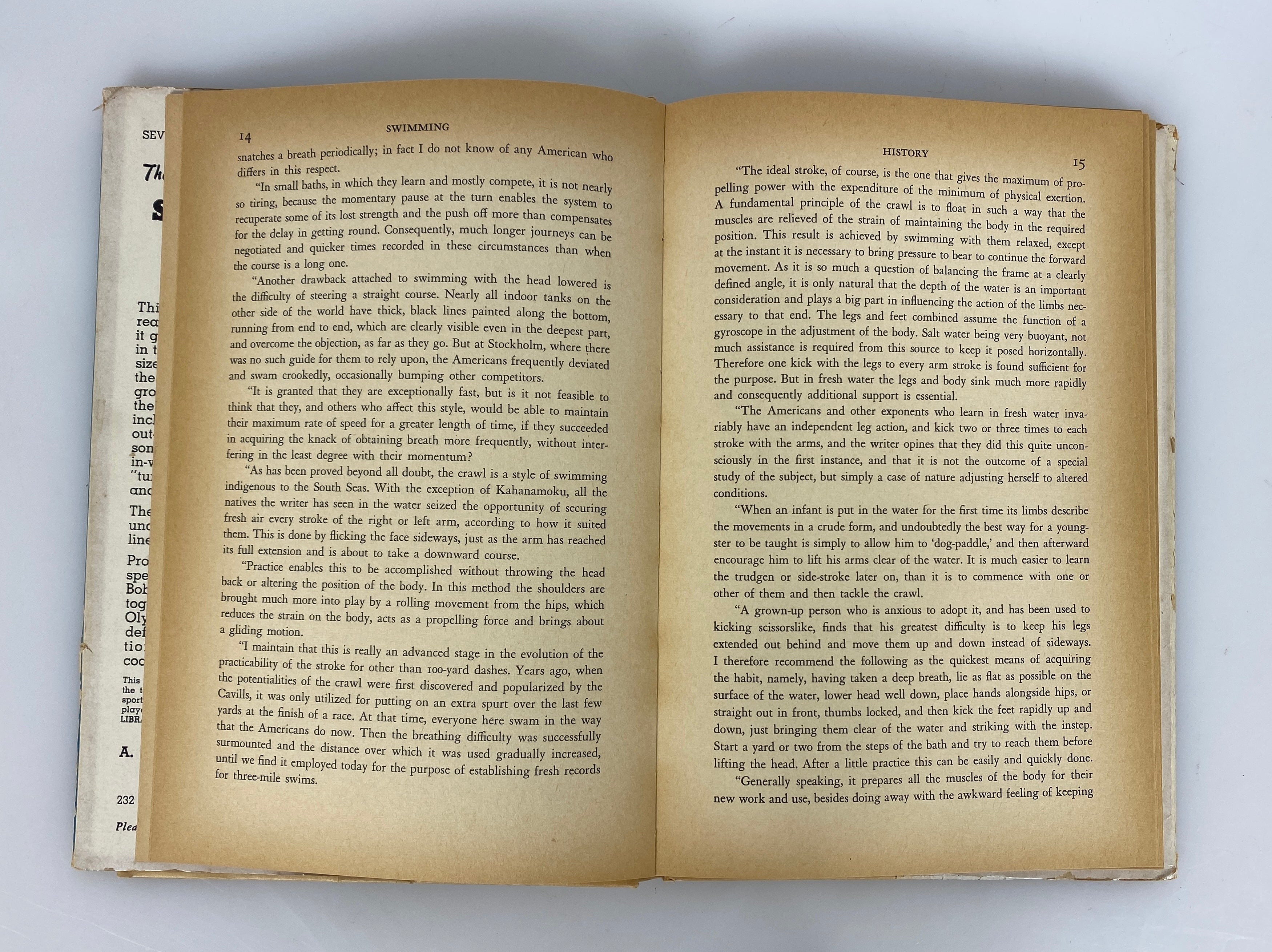 Swimming by Robert Kiphuth 1942 The Barnes Sports Library Vintage HC DJ