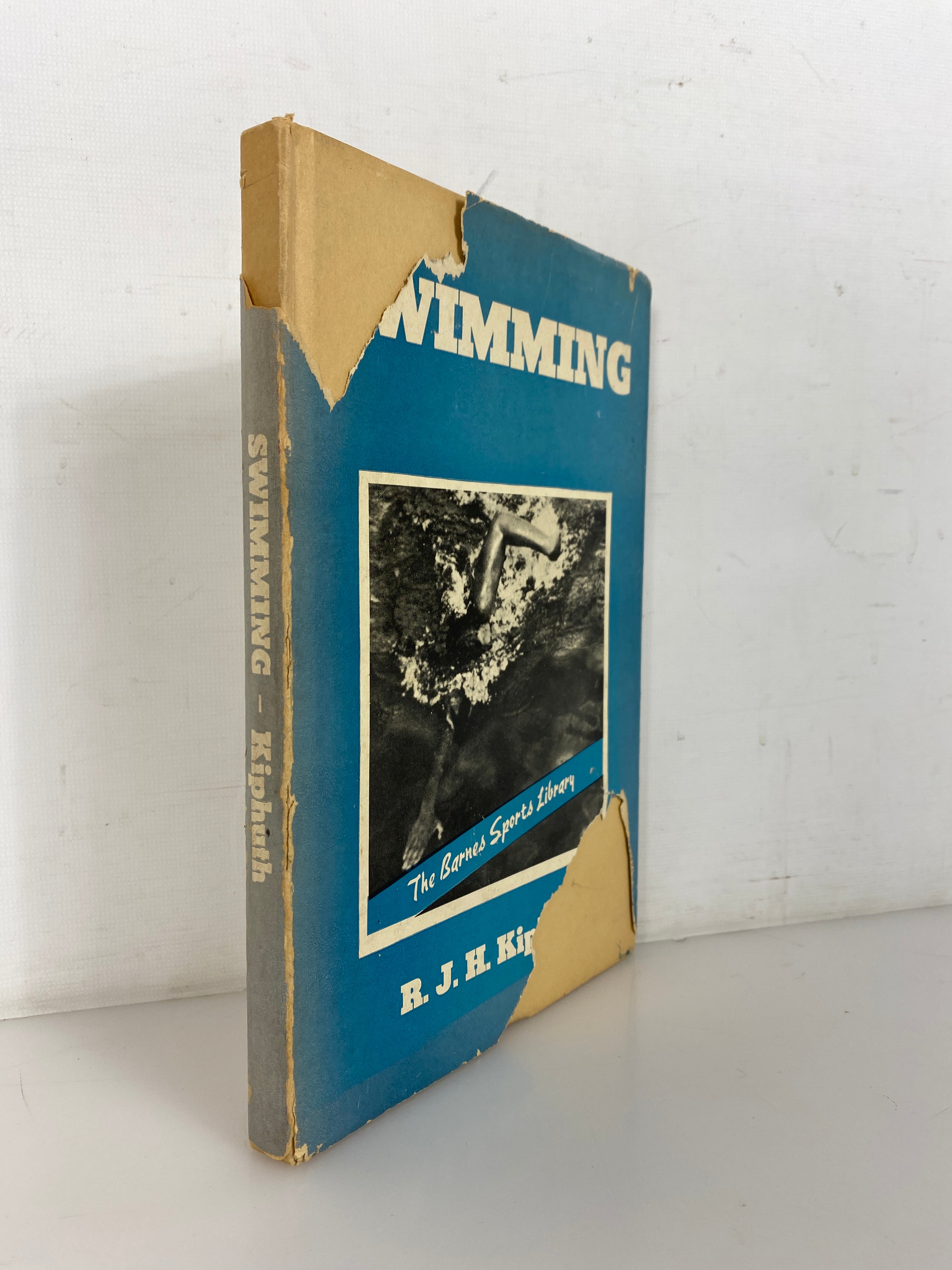 Swimming by Robert Kiphuth 1942 The Barnes Sports Library Vintage HC DJ