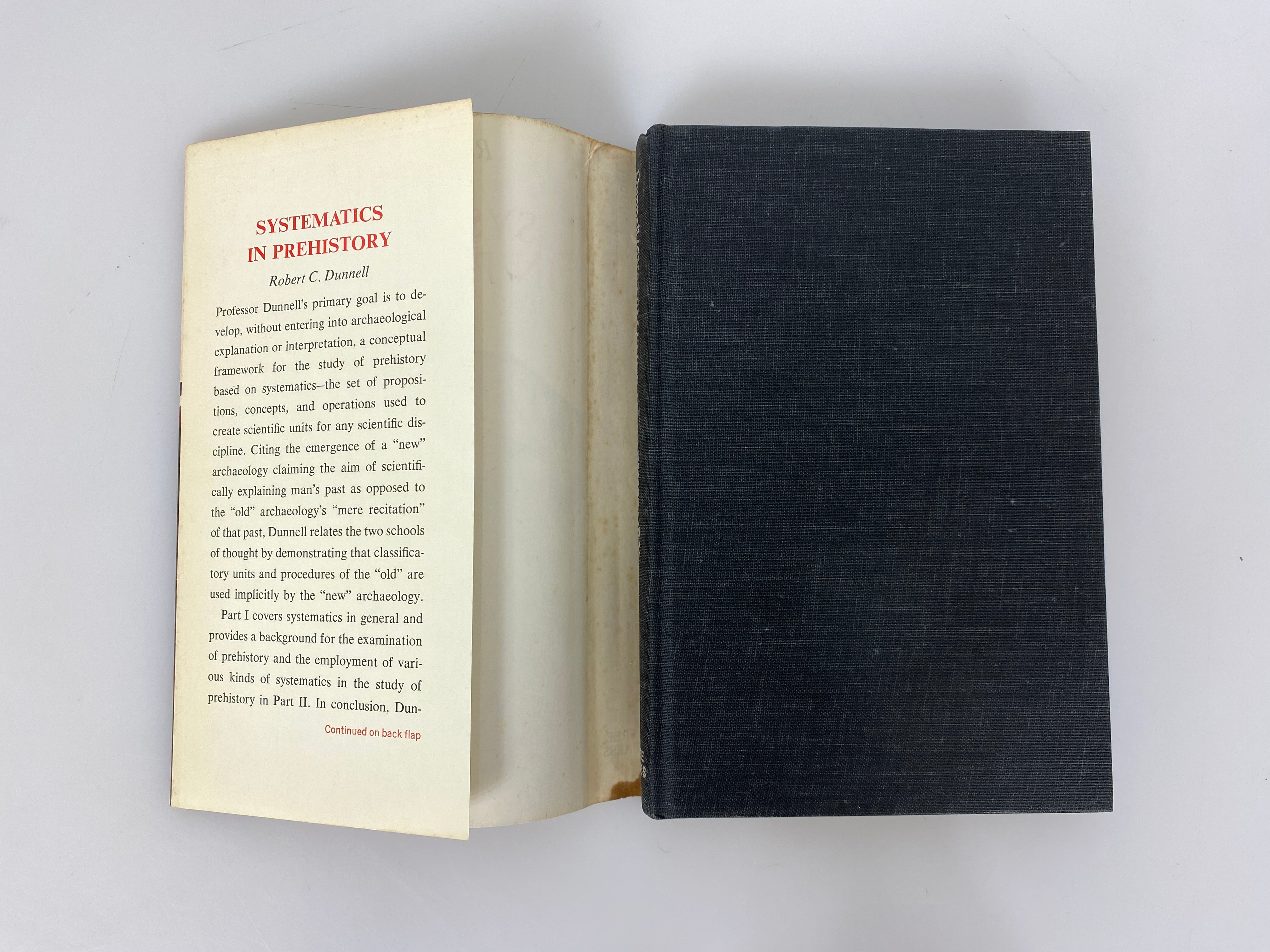Systematics in Prehistory by Robert Dunnell 1971 First Print HC DJ
