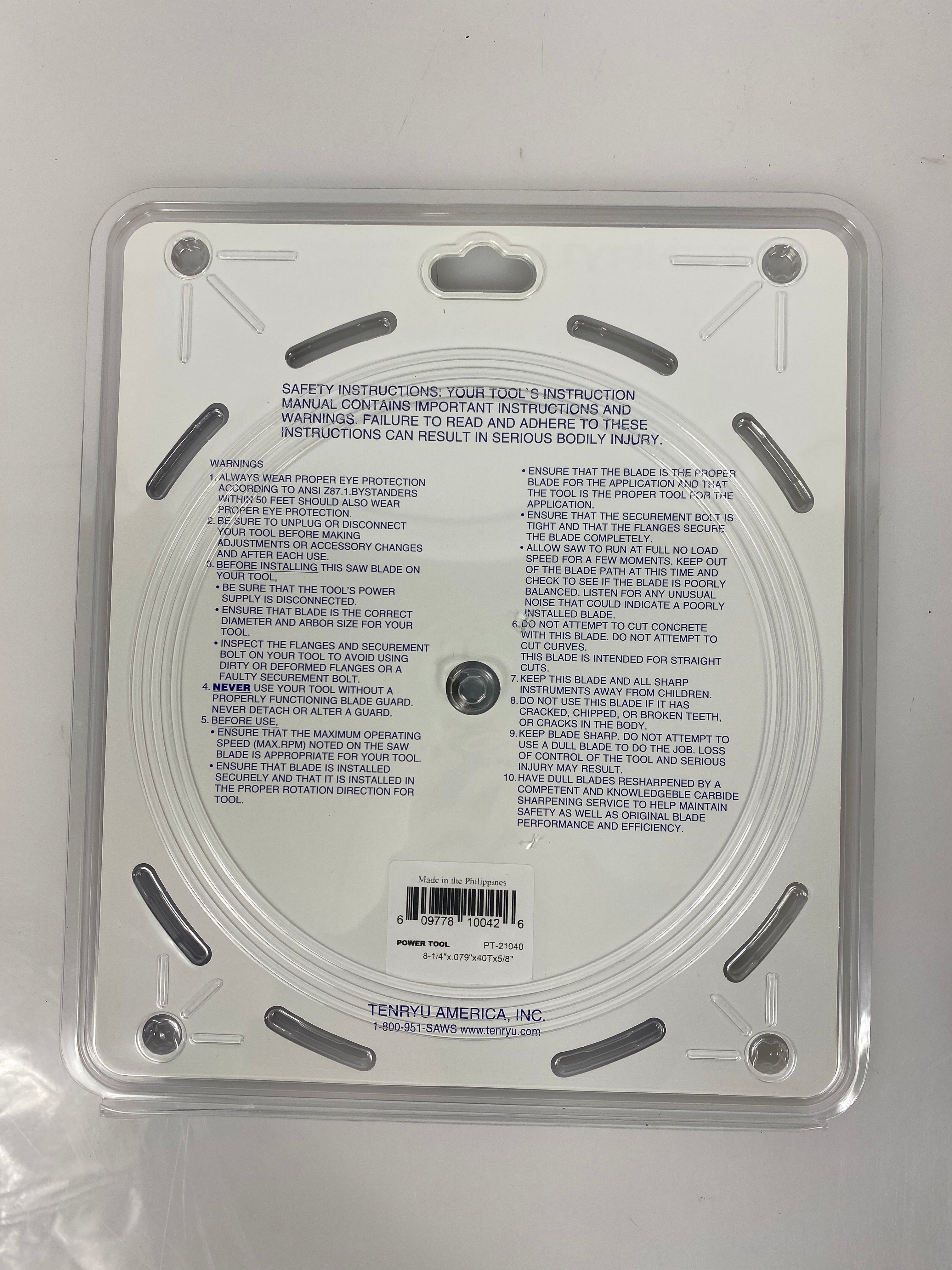 Tenryu All Purpose Circular Saw Blade PT-21040