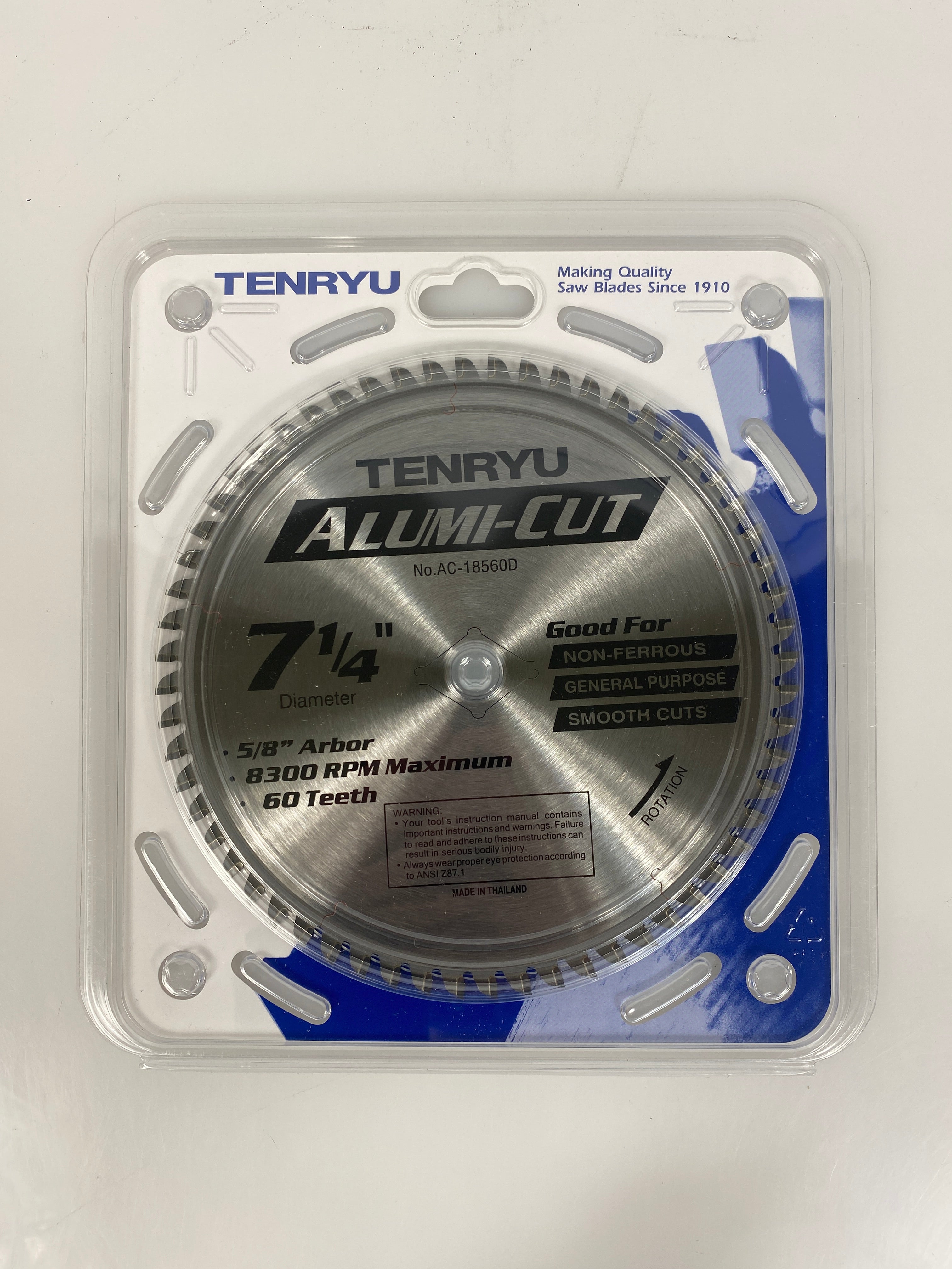 Tenryu Alumi-Cut Circular Circular Saw Blade AC-18560D