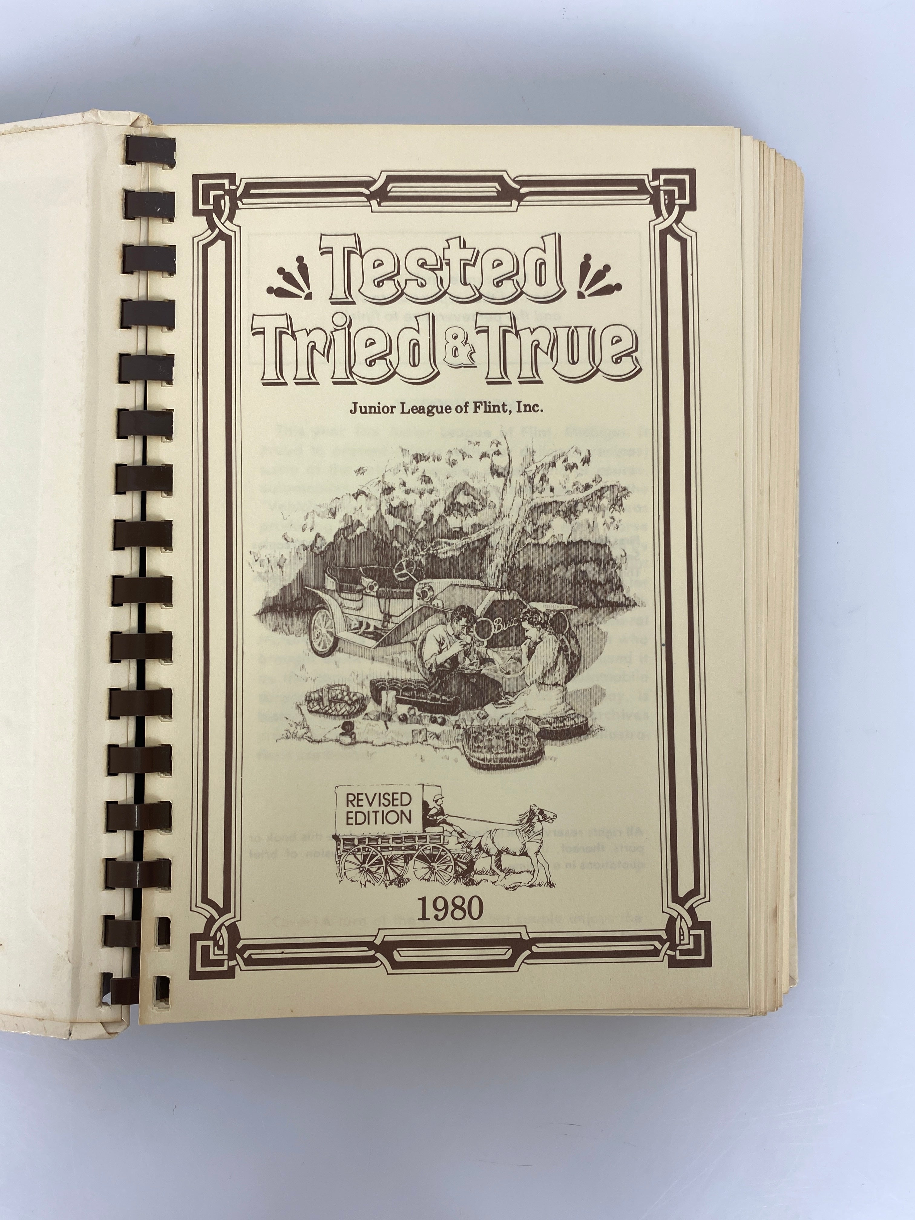 Tested Tried & True Cookbook Junior League of Flint Michigan 1980 Spiral Bound