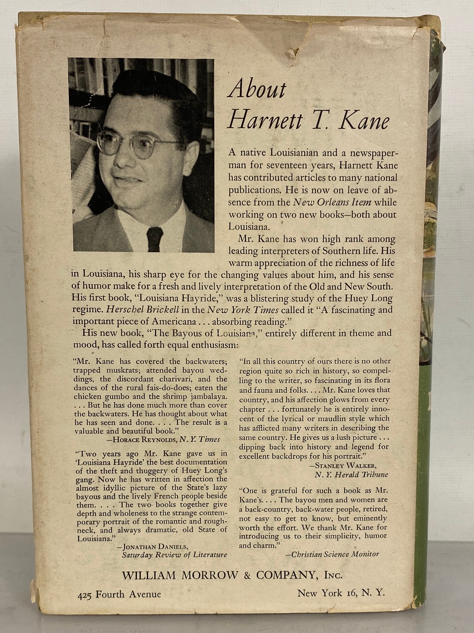 The Bayous of Louisiana by Harnett T. Kane 1943 HC DJ