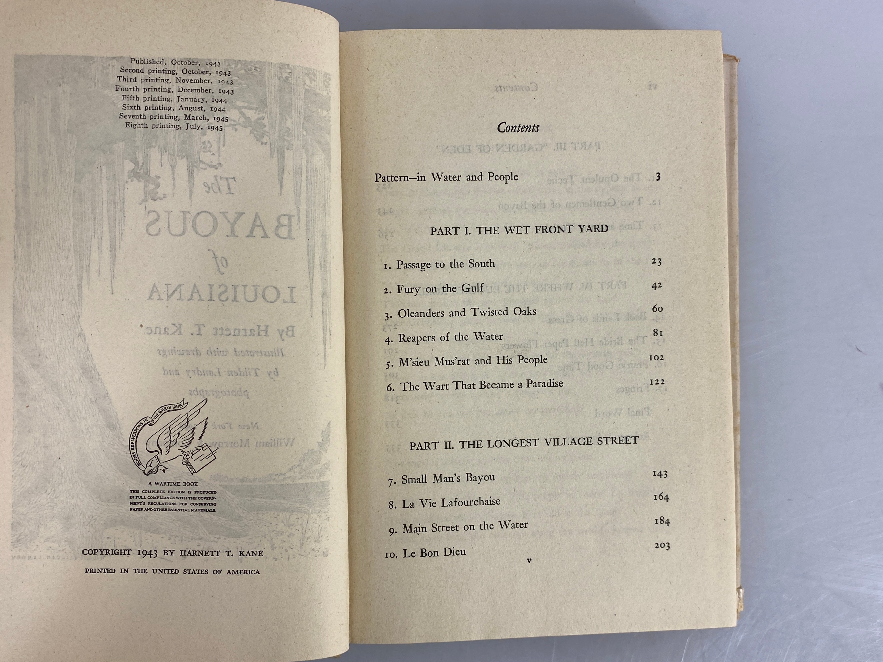 The Bayous of Louisiana by Harnett T. Kane 1943 HC DJ