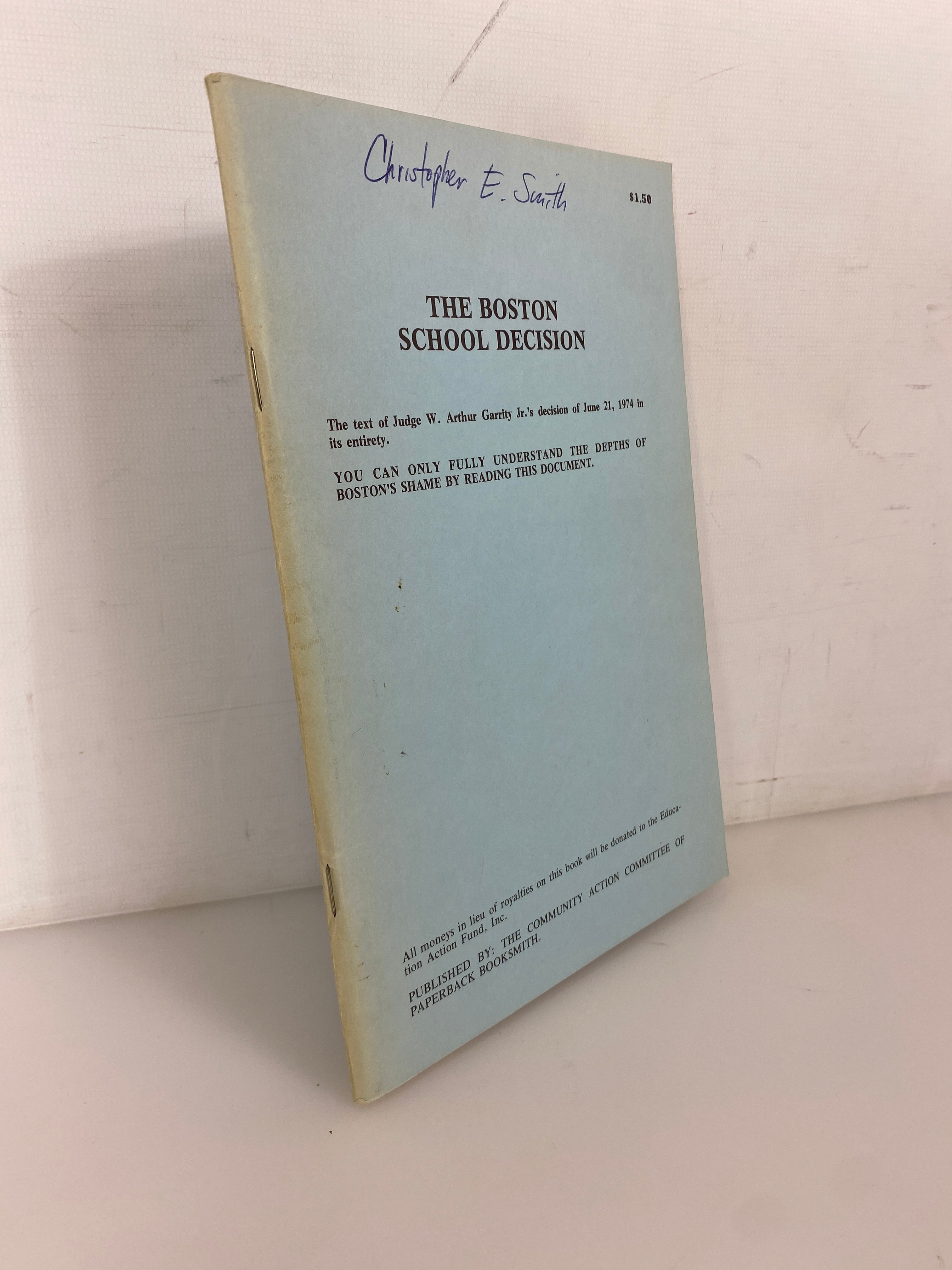 The Boston School Decision June 21 1974 Decision in Its Entirety SC