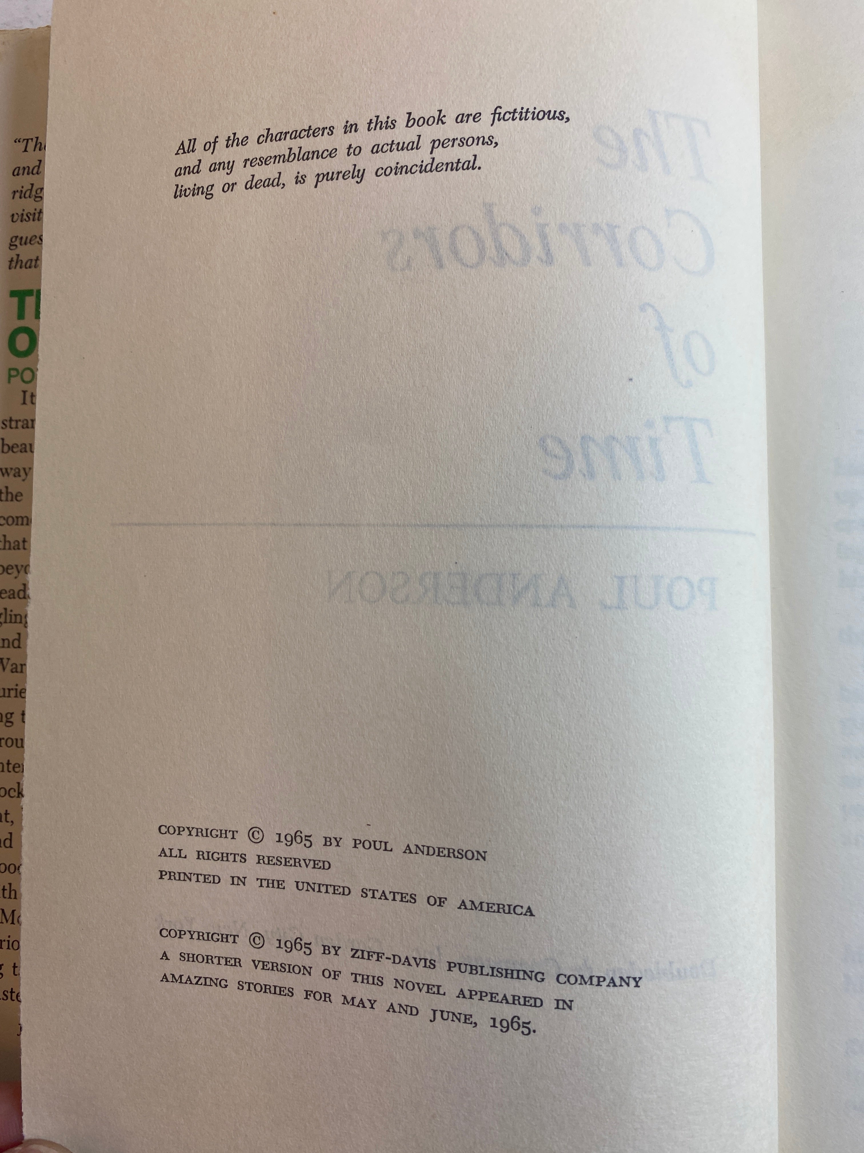 The Corridors of Time Poul Anderson HCDJ 1965