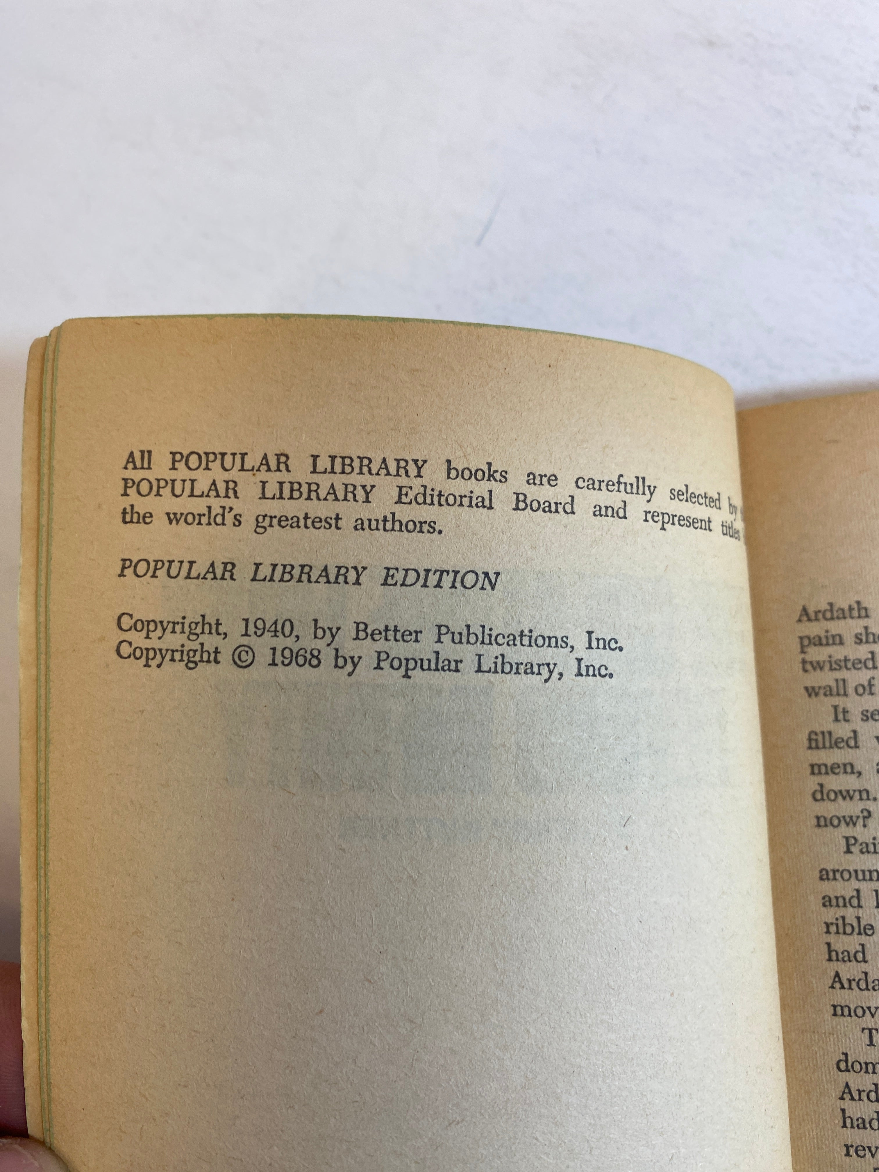 The Creature from Beyond Infinity Vintage paperback 1968