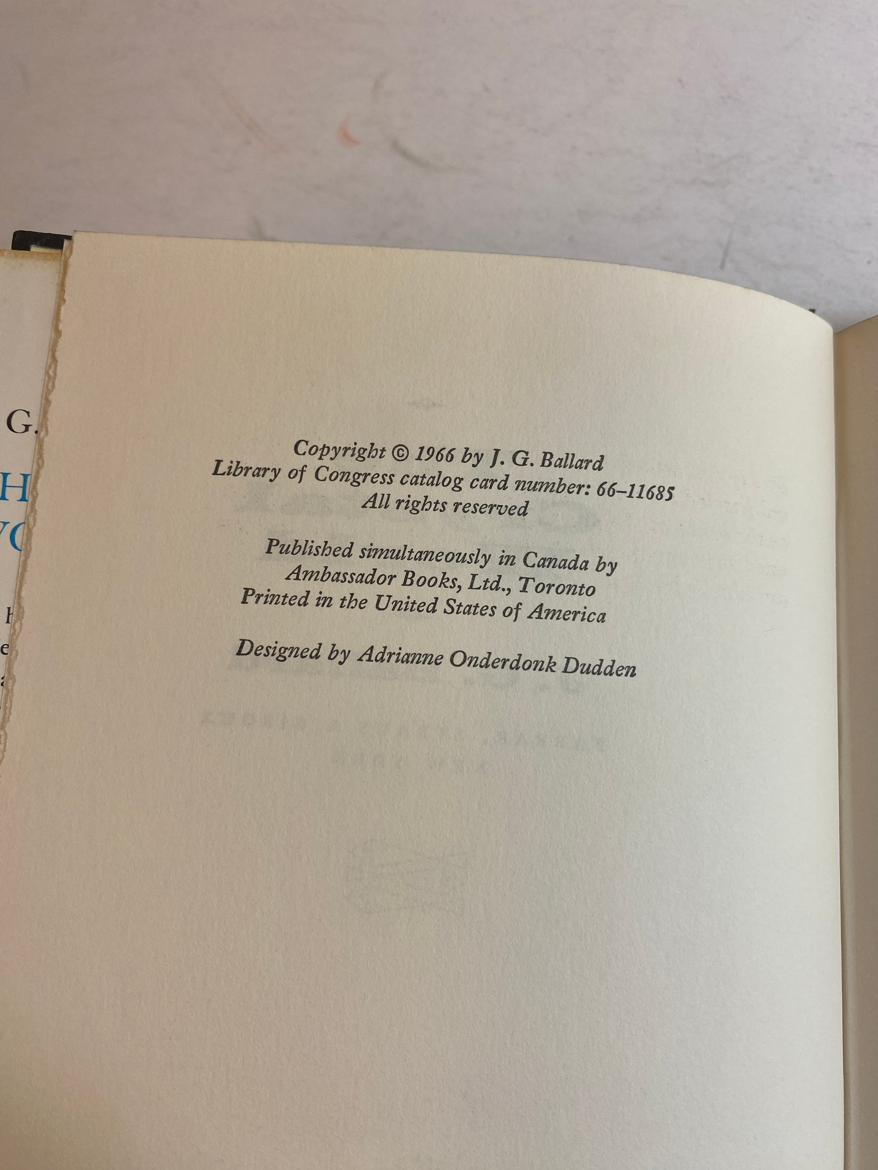 The Crystal World JG Ballard HCDJ 1966