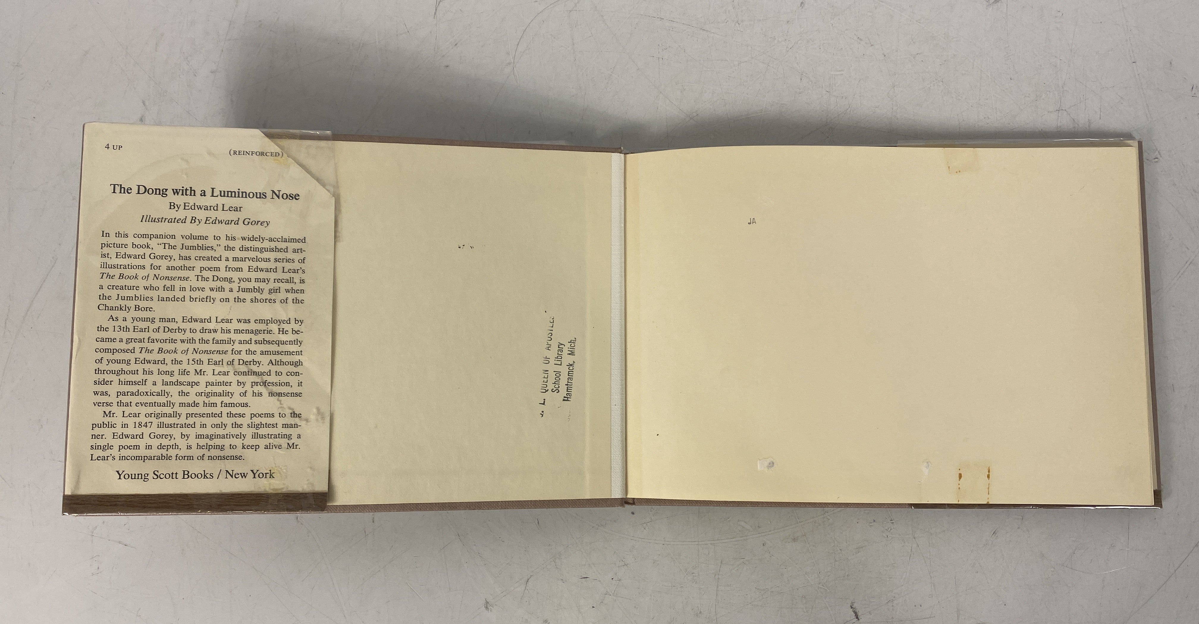 The Dong with a Luminous Noise Edward Lear Gorey HC Ex Library
