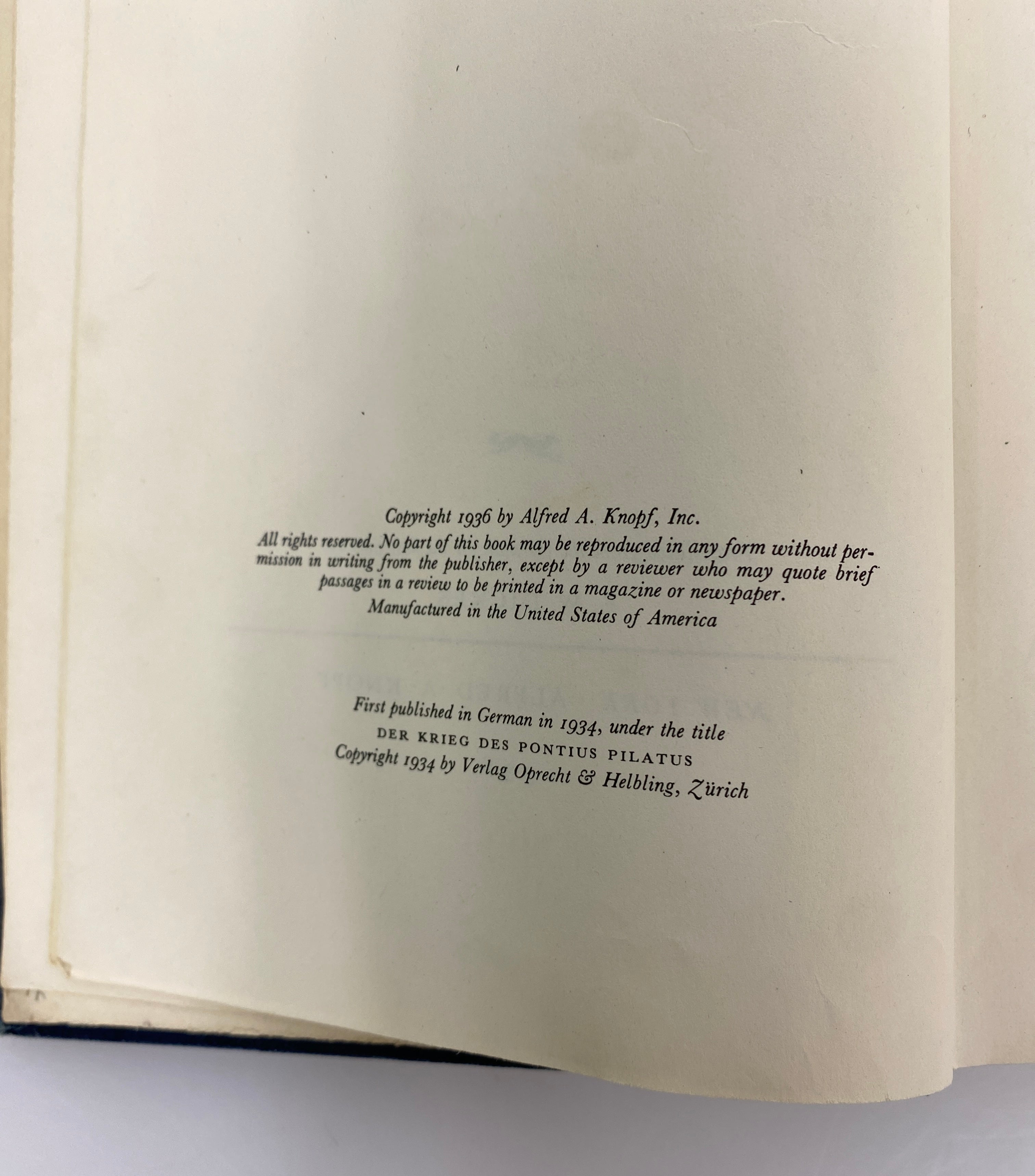 The Eve of 1914 by Theodor Wolff/E.W. Dickes 1936 Ex-Library HC