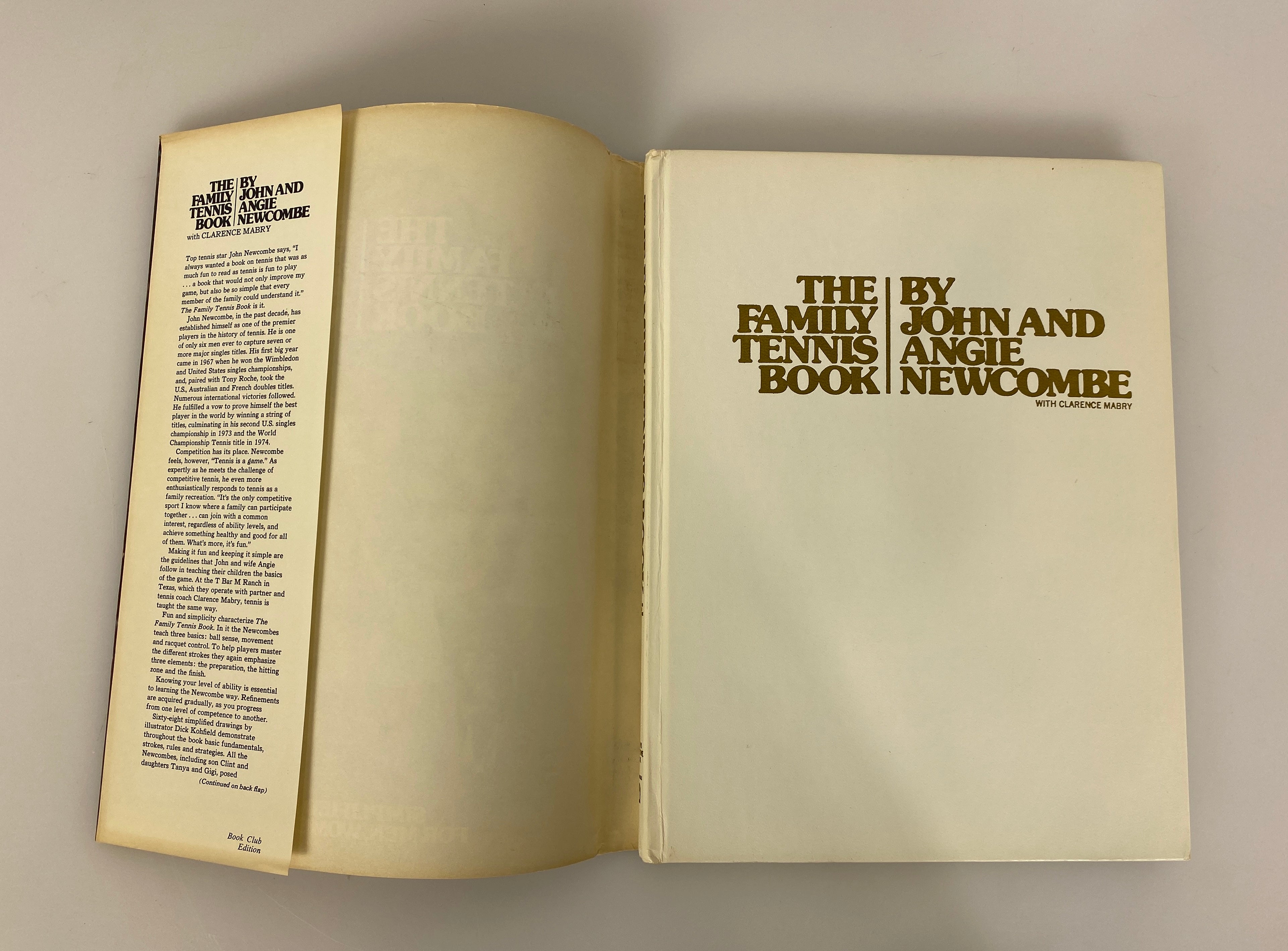 The Family Tennis Book by John & Angie Newcombe 1975 HC DJ