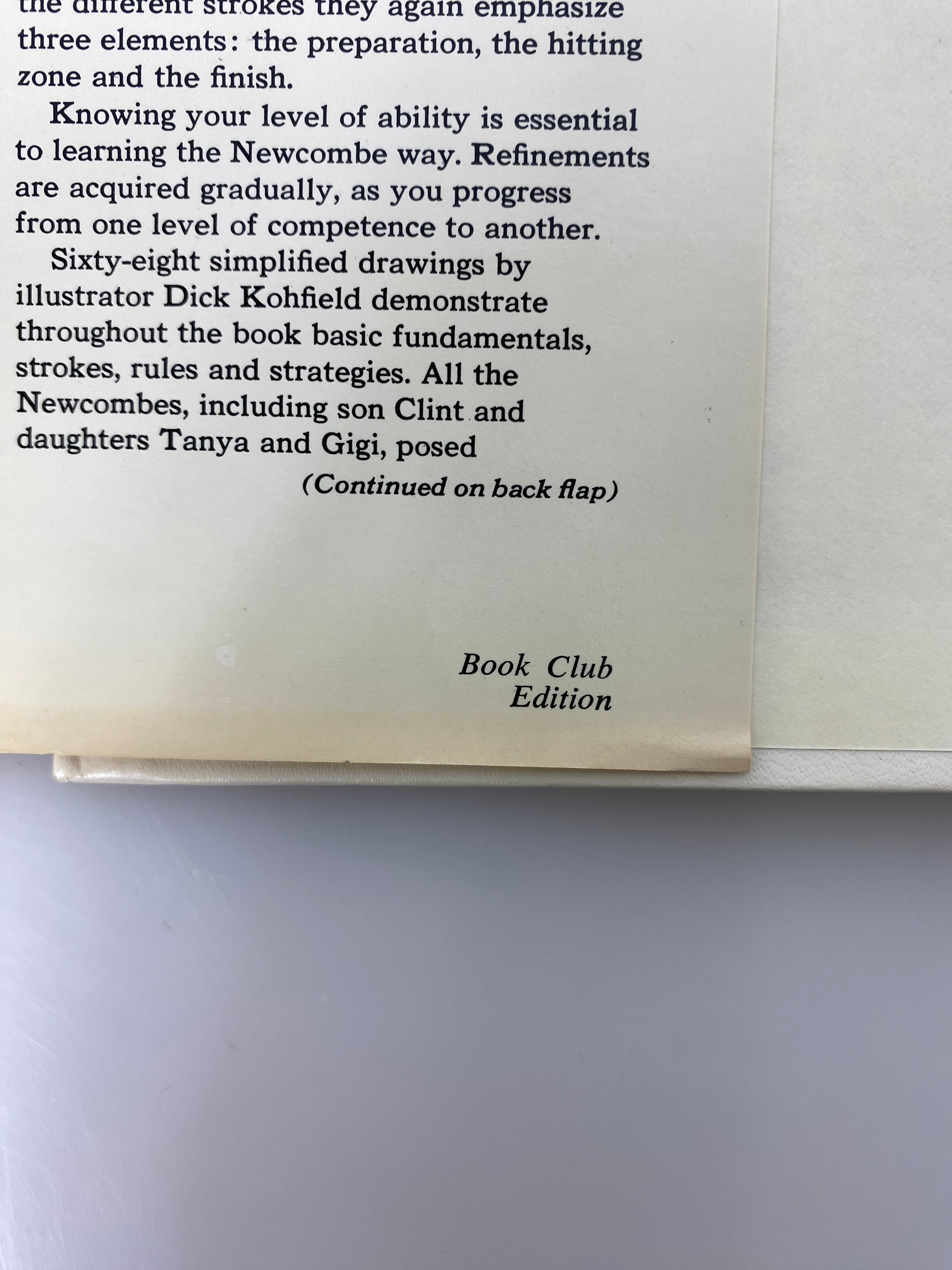 The Family Tennis Book by John & Angie Newcombe 1975 HC DJ