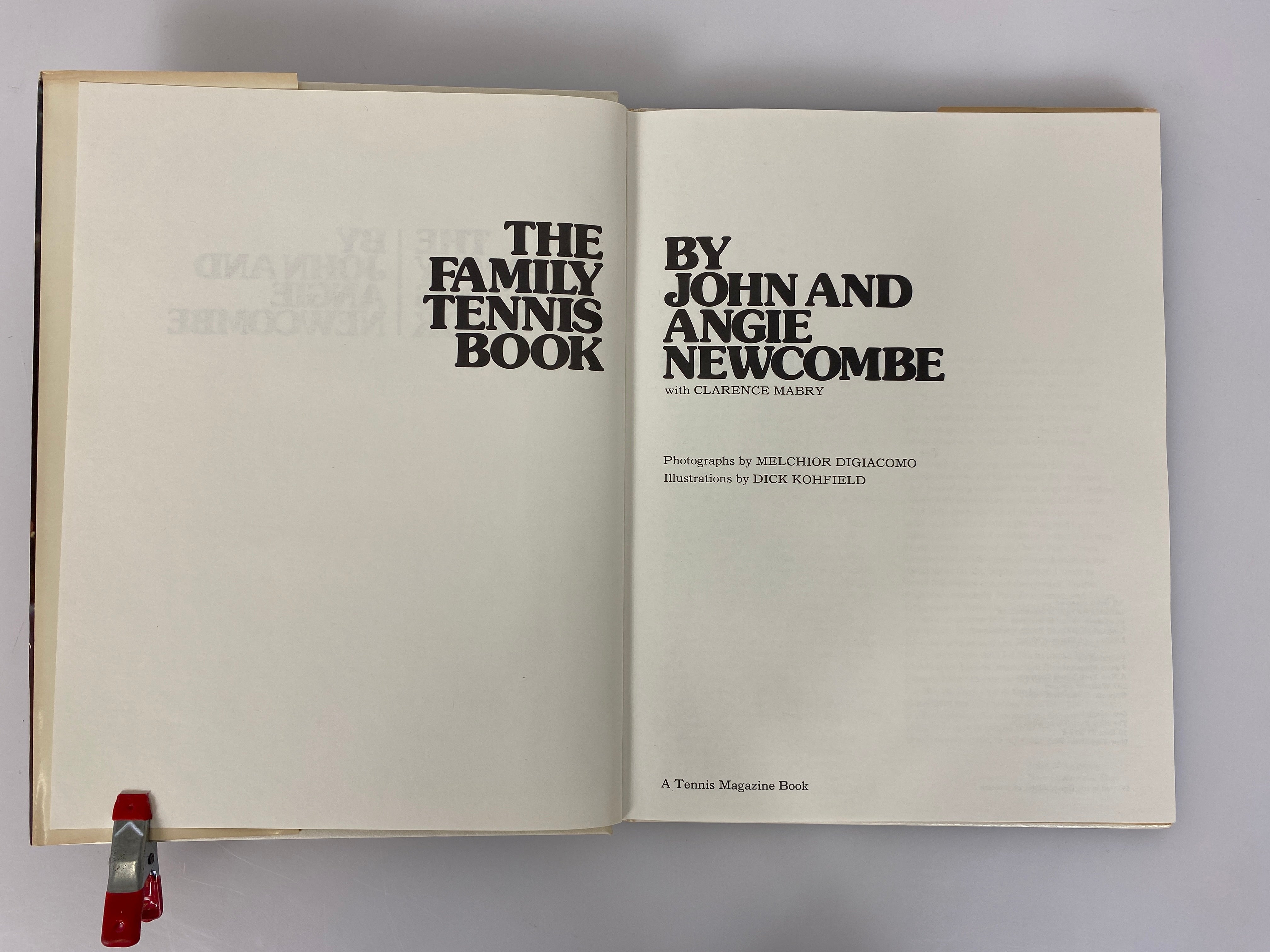 The Family Tennis Book by John & Angie Newcombe 1975 HC DJ