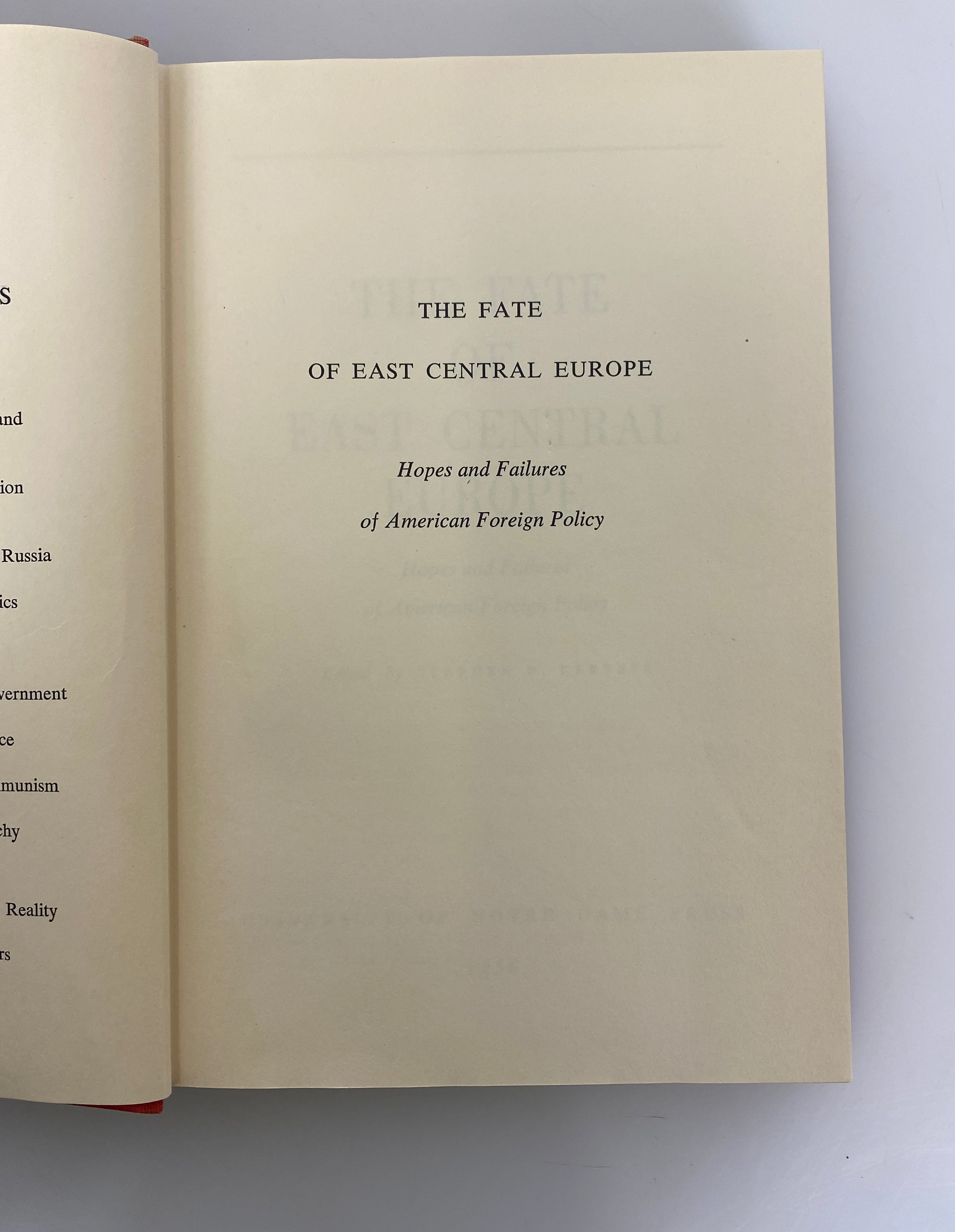 The Fate of East Central Europe 1956 Stephen Kertesz Ex-Library HC