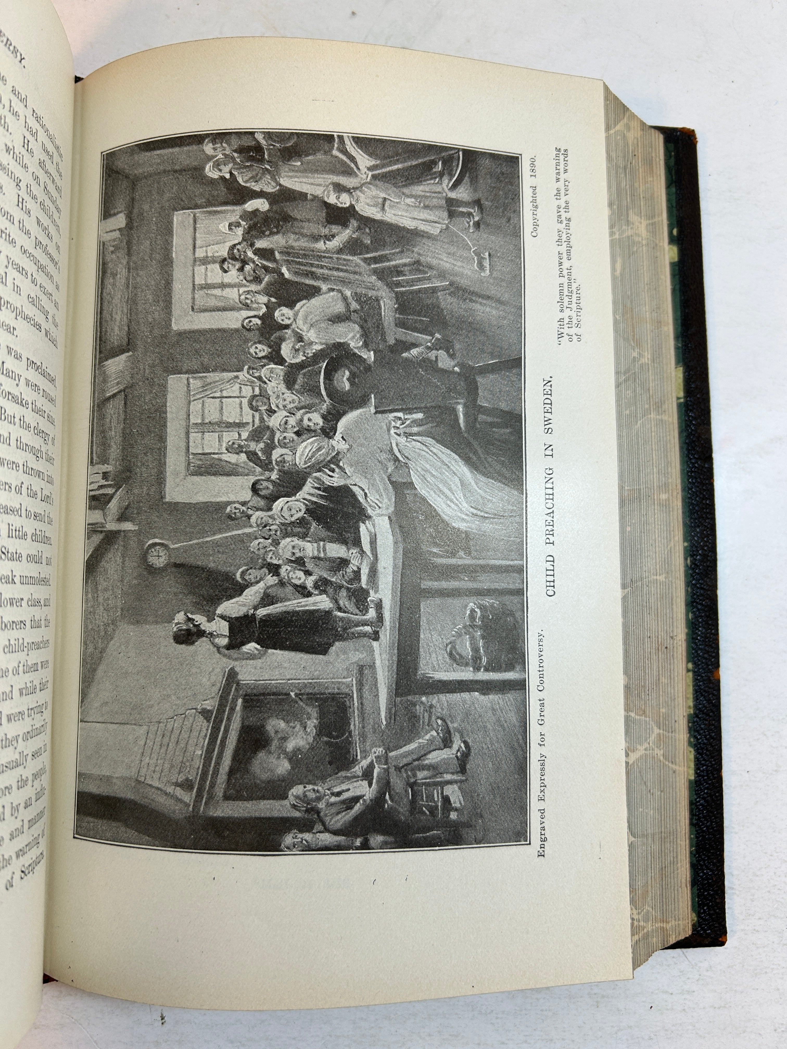 The Great Controversy Between Christ and Satan Pacific Press 1907 Leatherbound HC