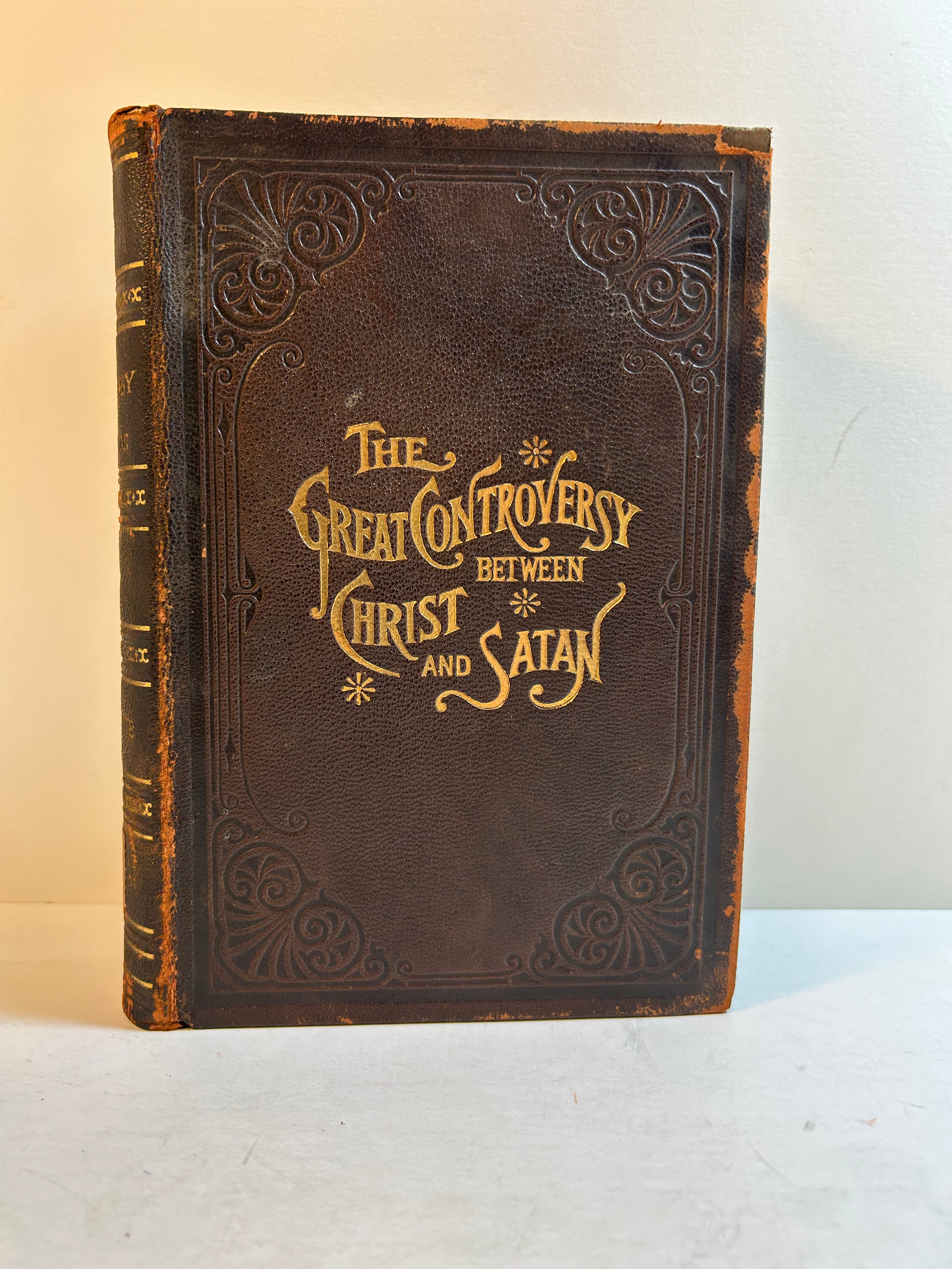 The Great Controversy Between Christ and Satan Pacific Press 1907 Leatherbound HC
