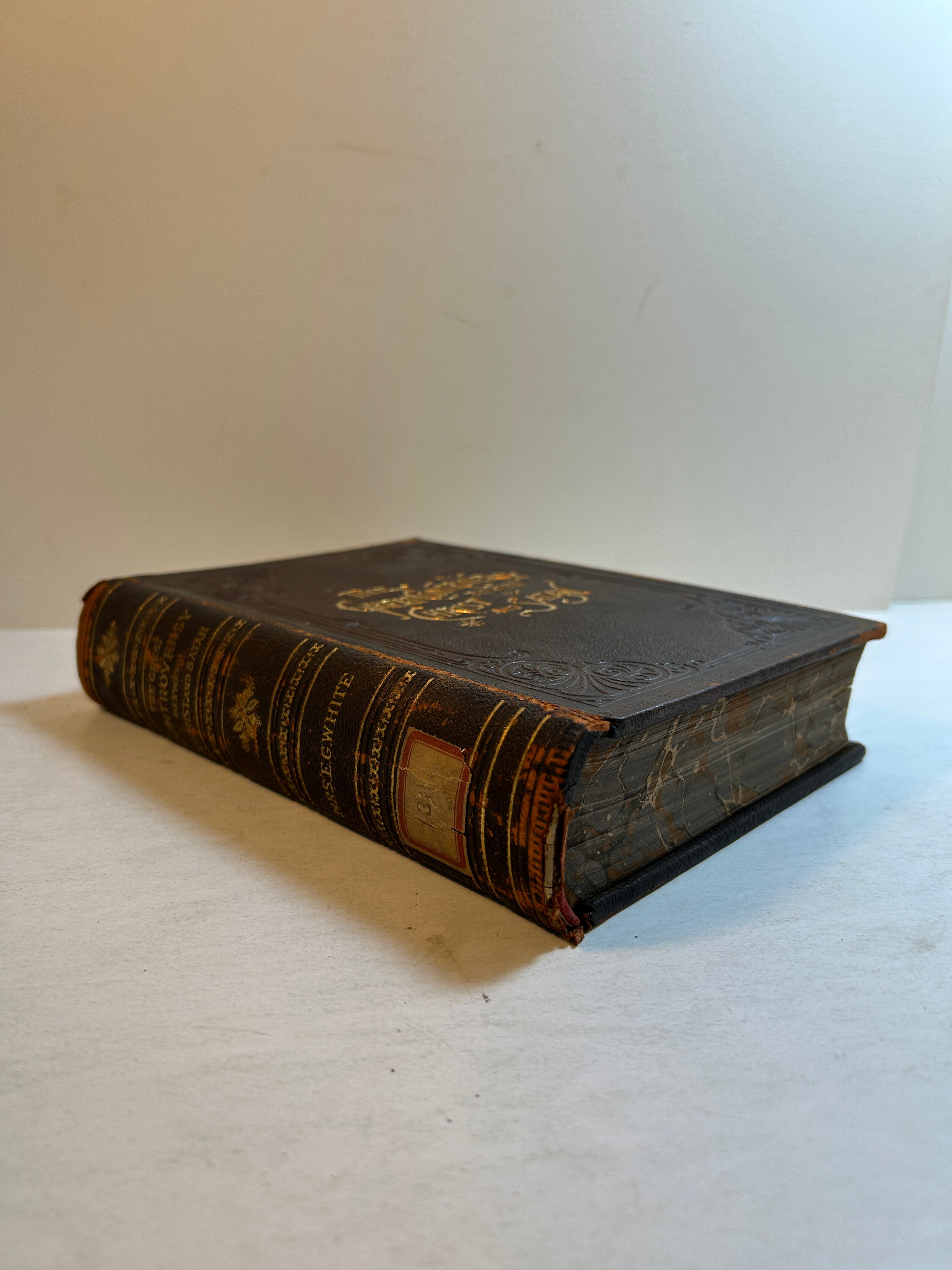 The Great Controversy Between Christ and Satan Pacific Press 1907 Leatherbound HC