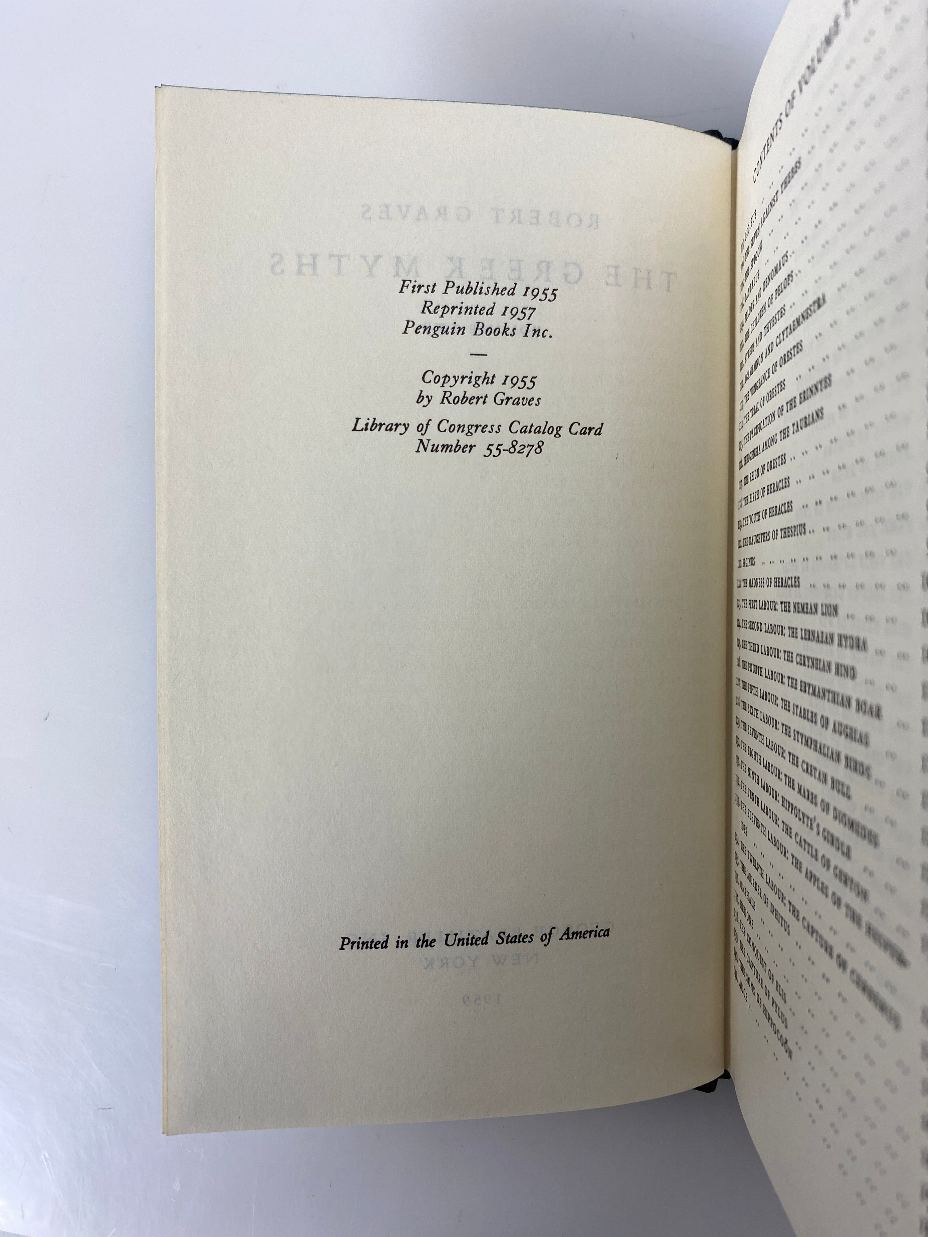 The Greek Myths by Robert Graves 1959 2 HC Volumes in Slipcase