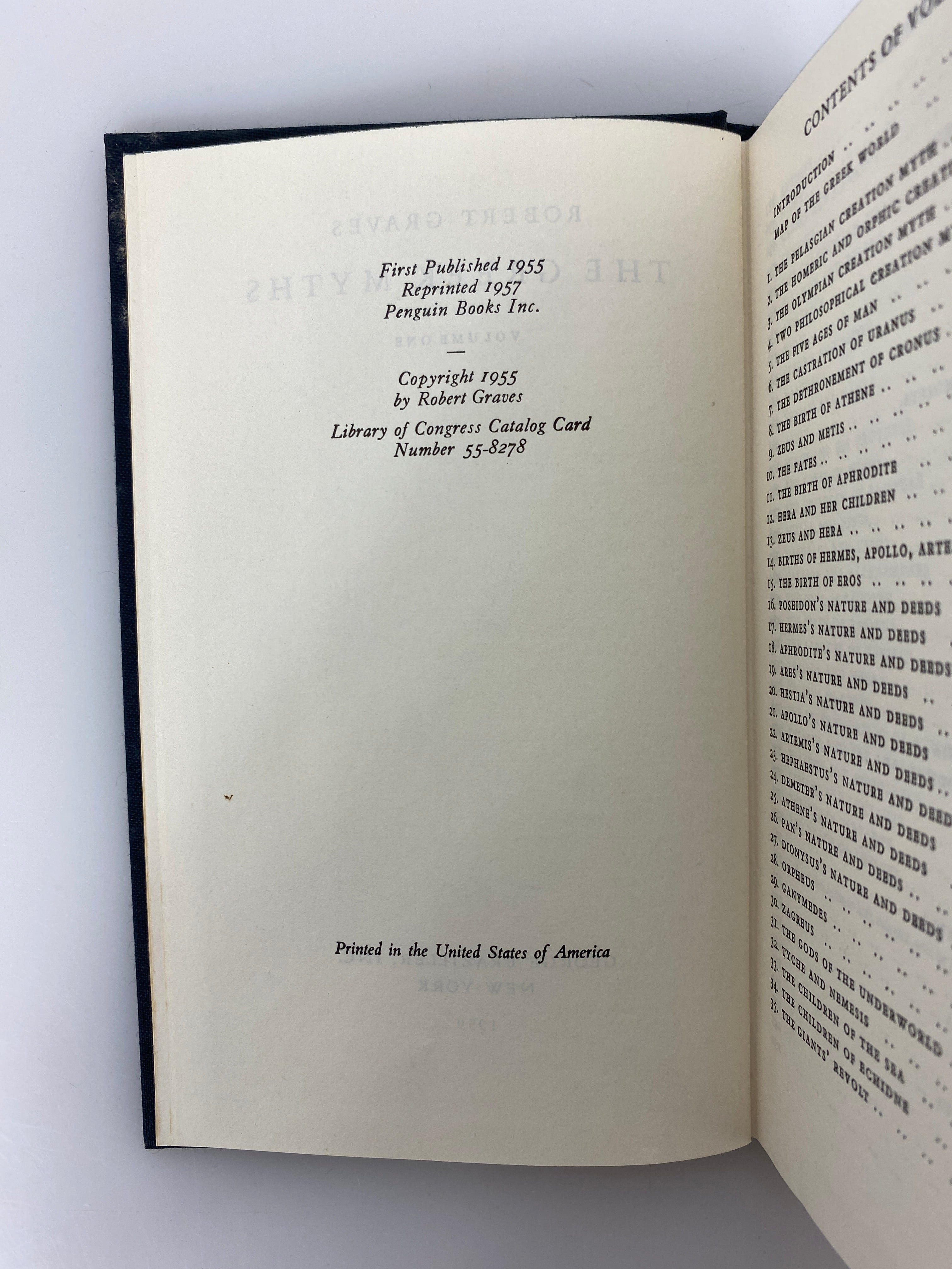 The Greek Myths by Robert Graves 1959 2 HC Volumes in Slipcase