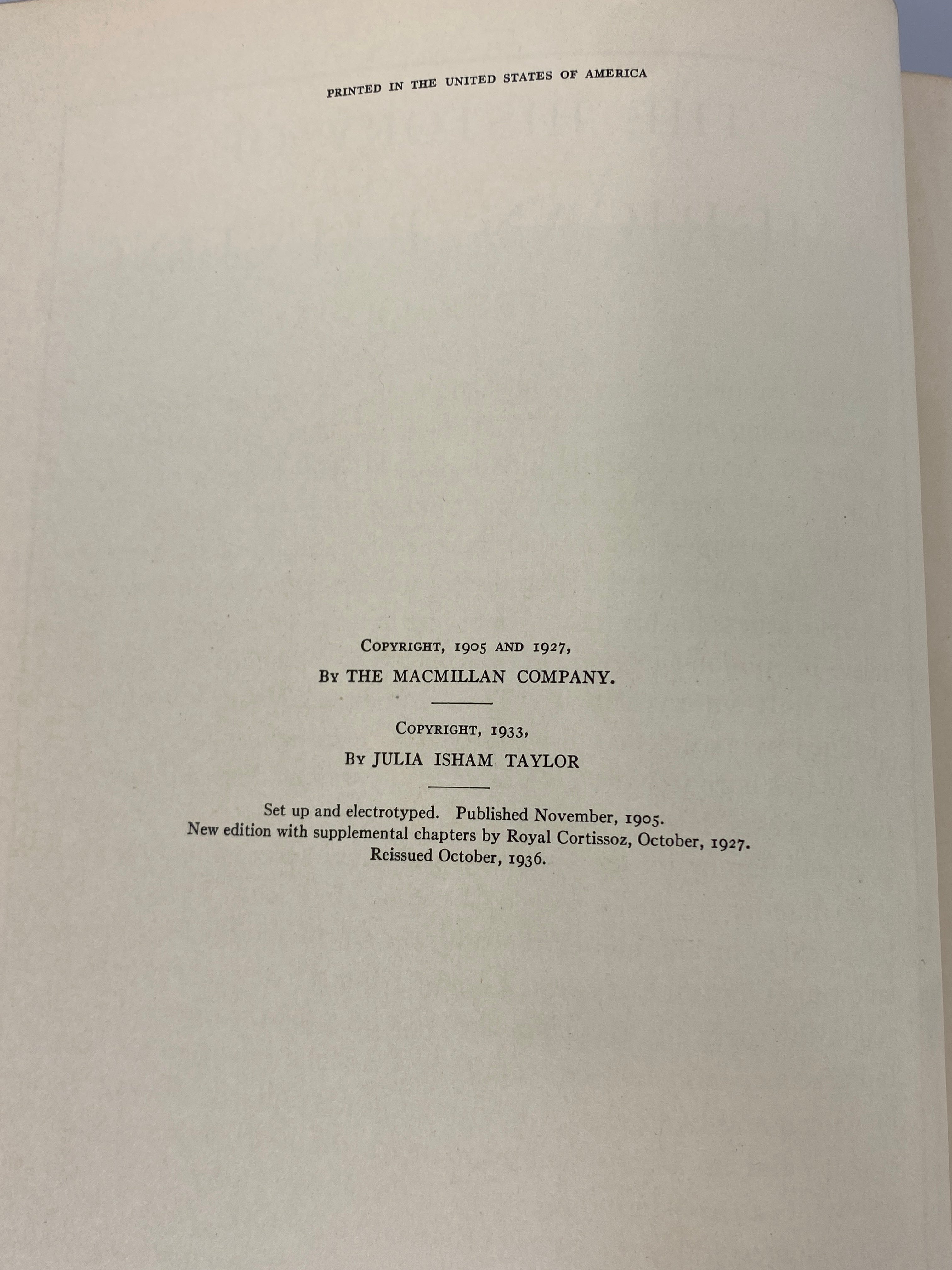 The History of American Painting by Samuel Isham 1936 Vintage HC