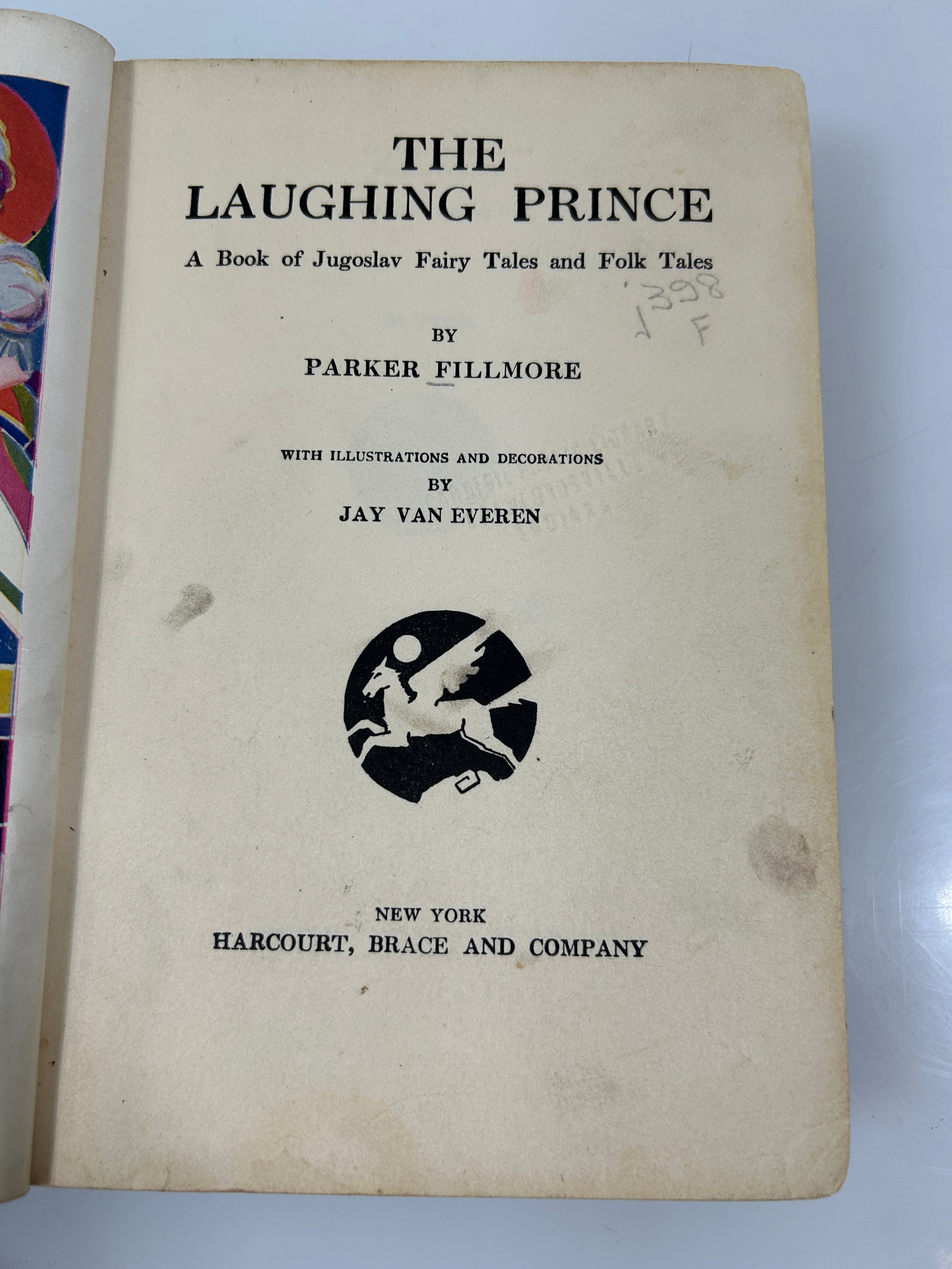 The Laughing Prince Jugoslav Folk/Fairy Tales by Parker F. Harcourt Ex-Lib 1937