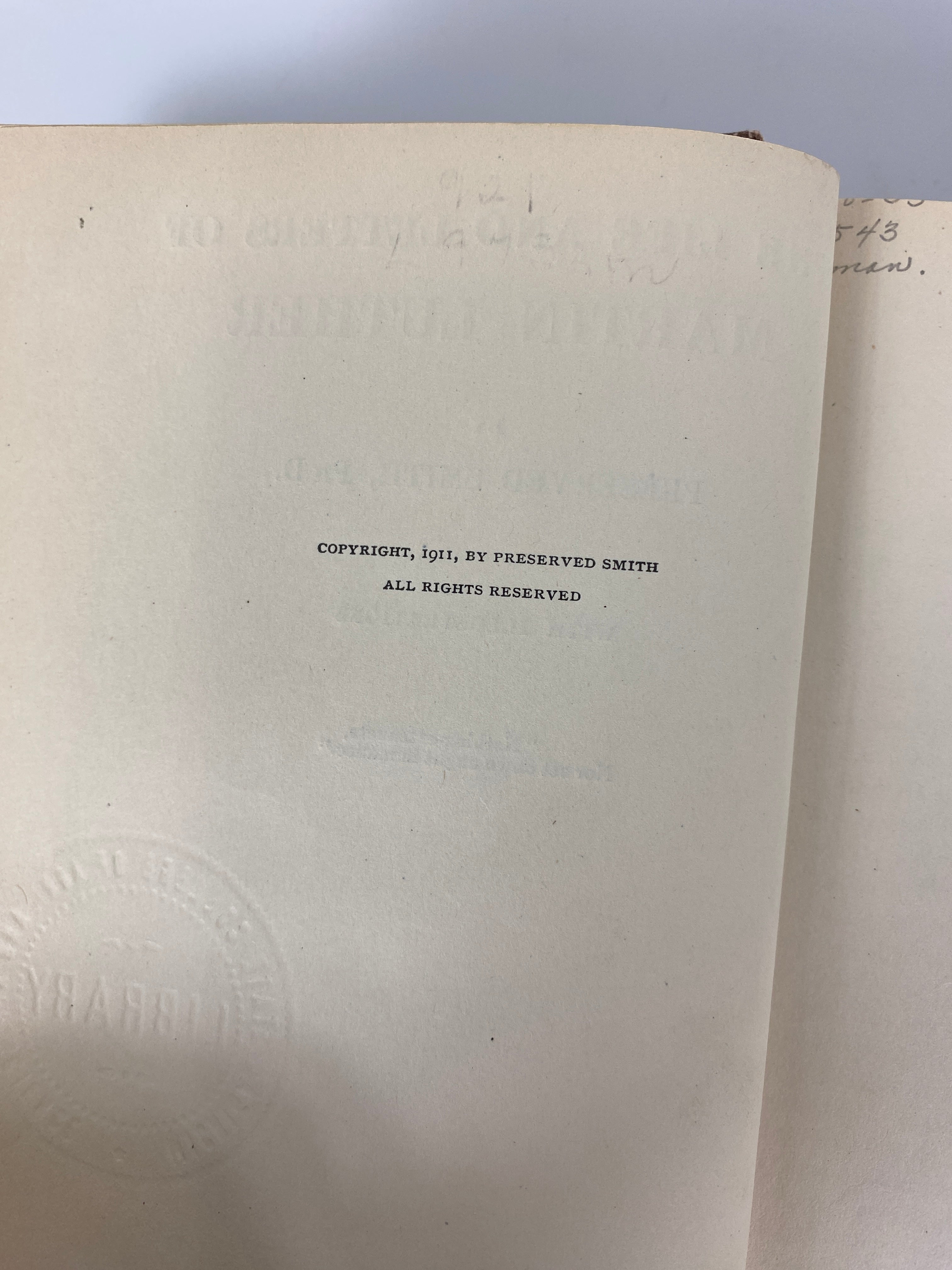 The Life & Letters of Martin Luther by Preserved Smith 1911 Ex-Library HC