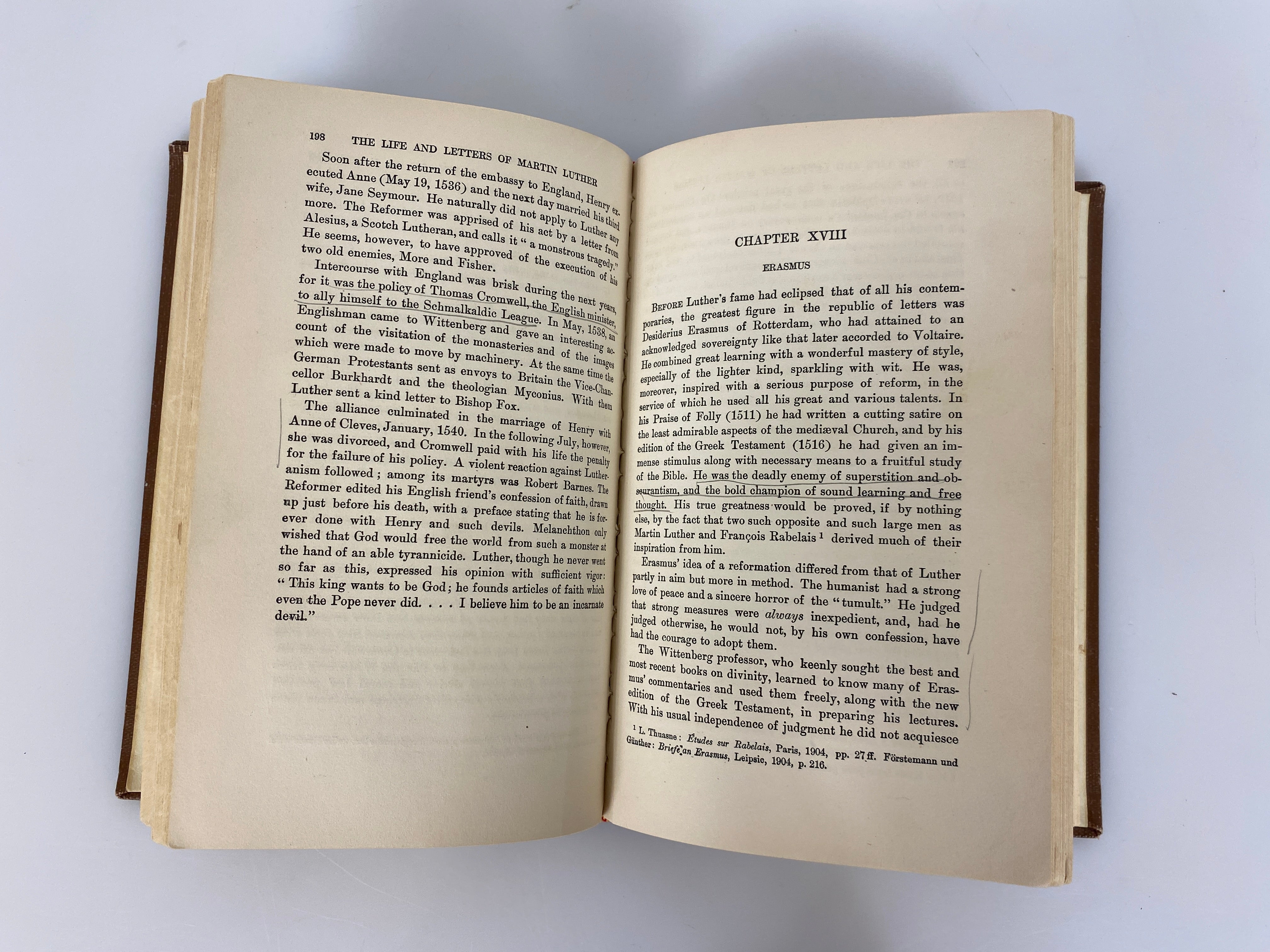 The Life & Letters of Martin Luther by Preserved Smith 1911 Ex-Library HC