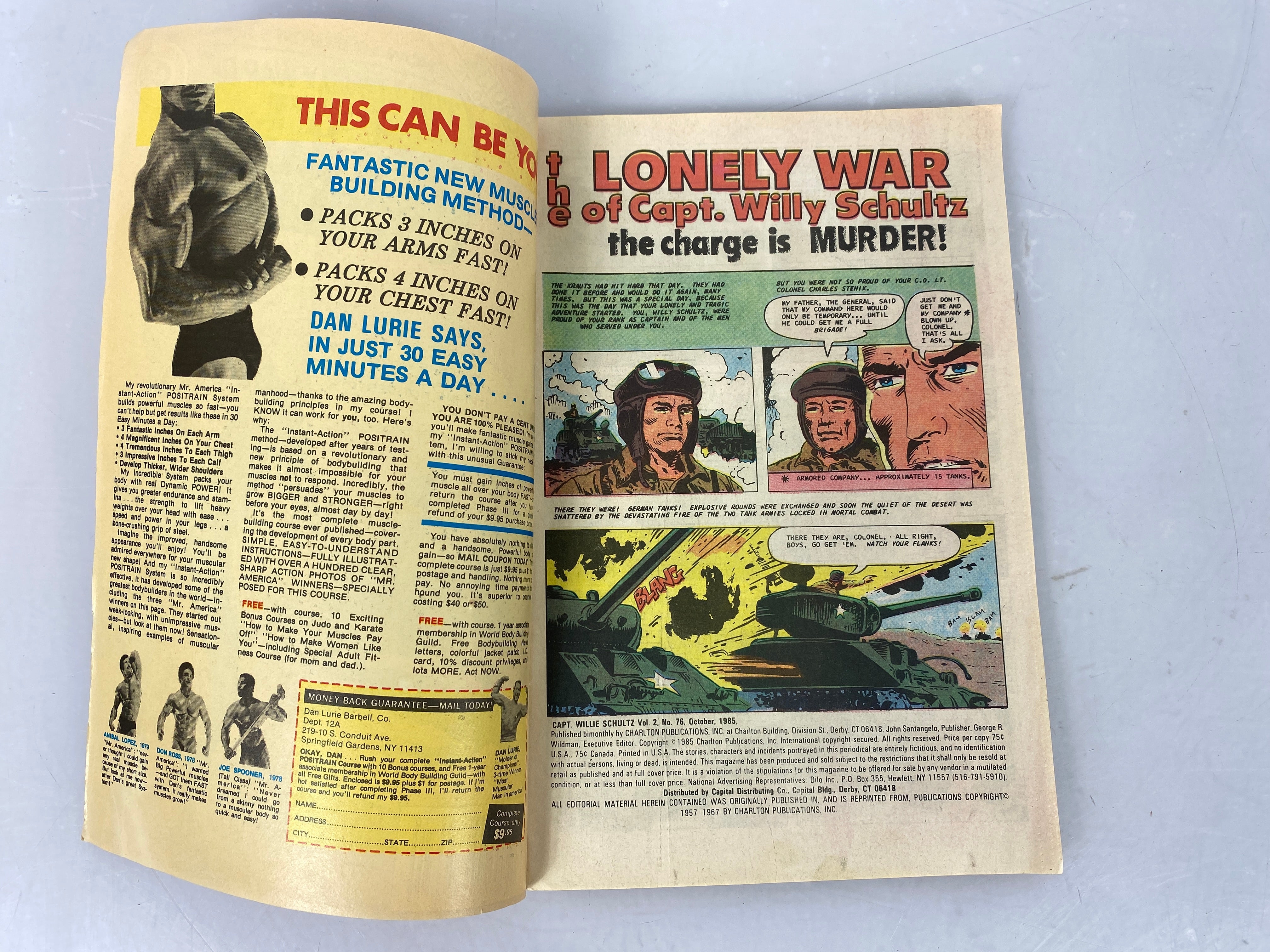 The Lonely War of Capt. Willy Schultz No 76 1985 Charlton Comics