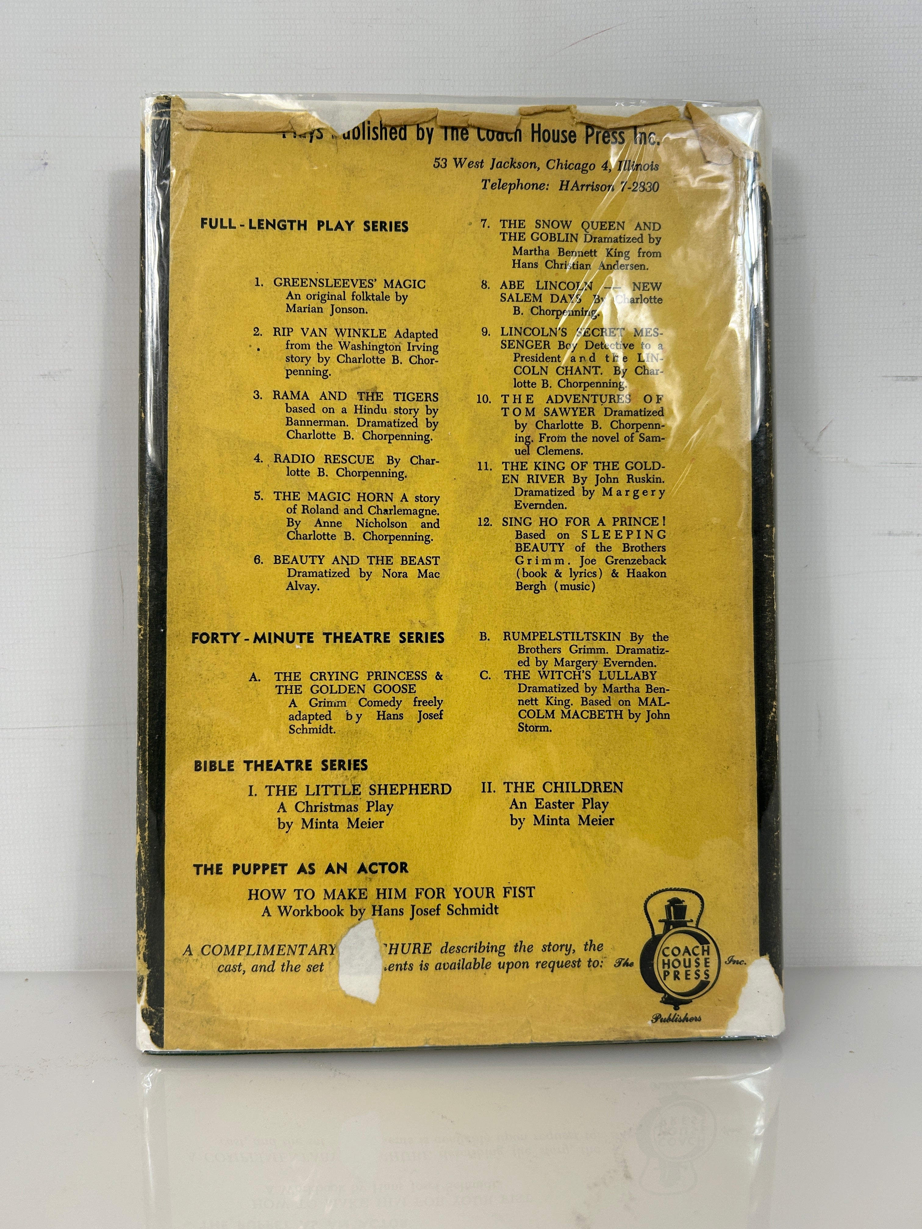 The Master Cat & Other Plays 1953 with Costume Notes and Sketches HC