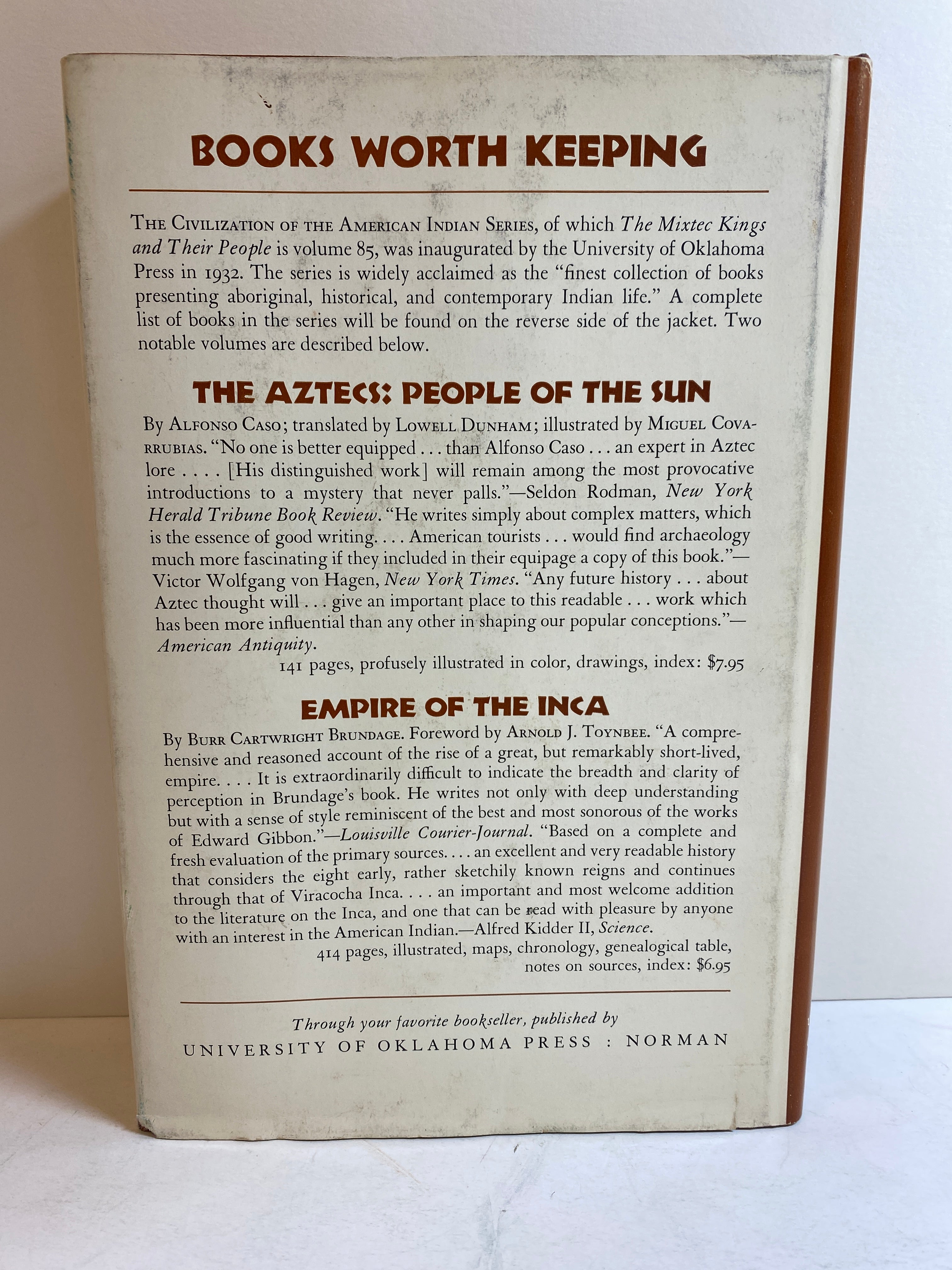 The Mixtec Kings and Their People by Ronald Spores 1967 1st Edition HC DJ