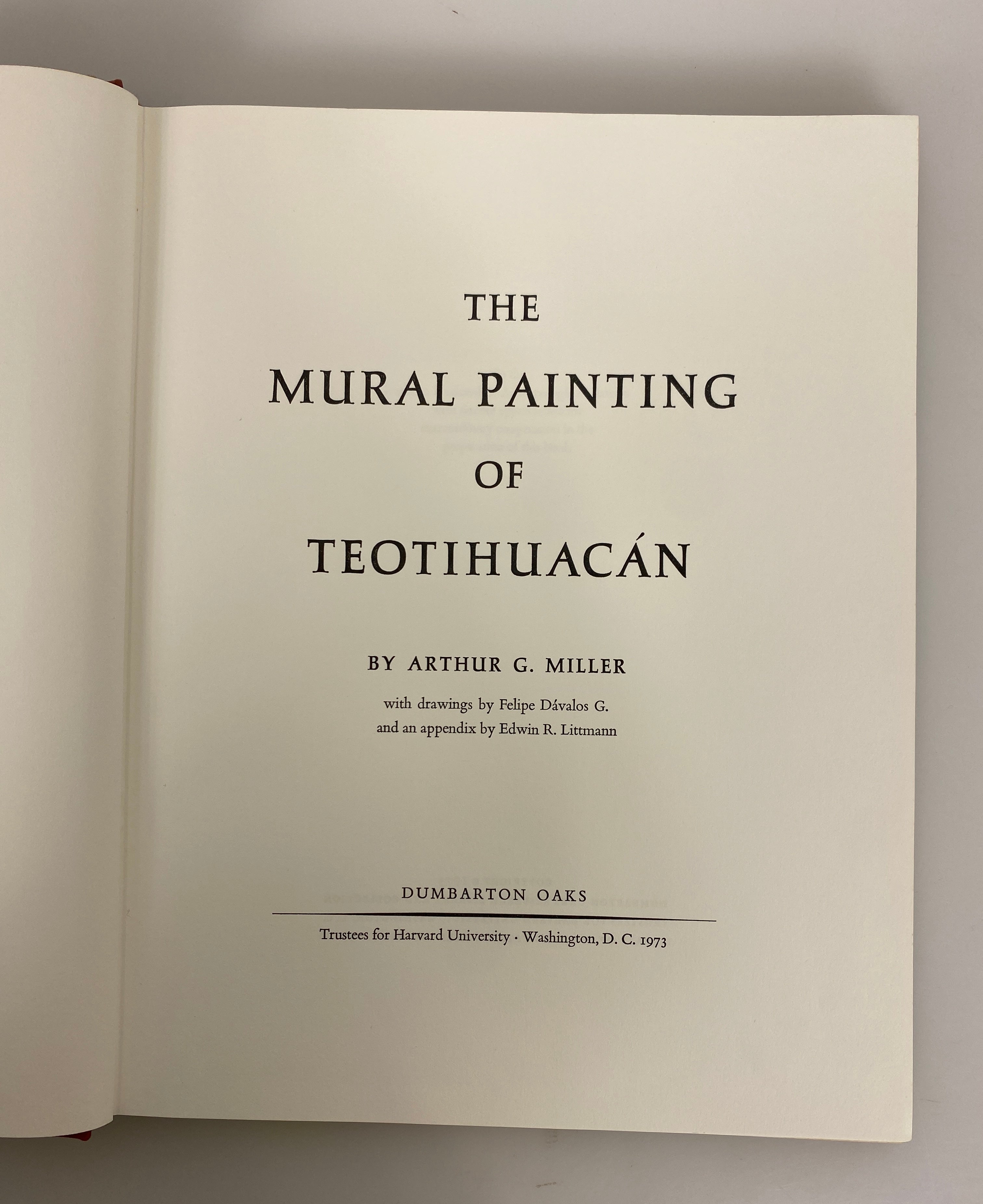 The Mural Painting of Teotihuacan by Arthur Miller 1973 HC DJ