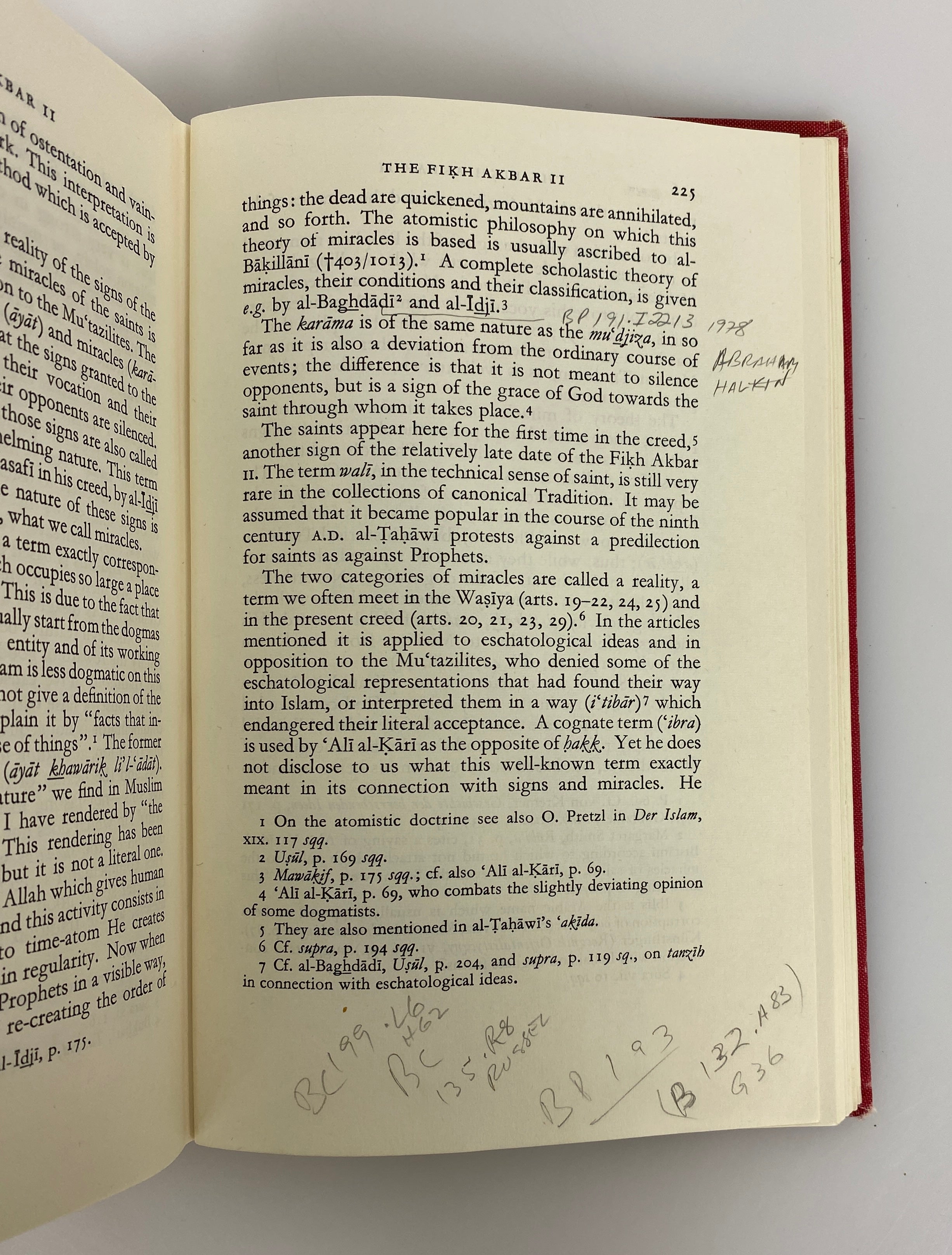 The Muslim Creed by A.J. Wensinck 1965 2nd Impression Ex-Library HC