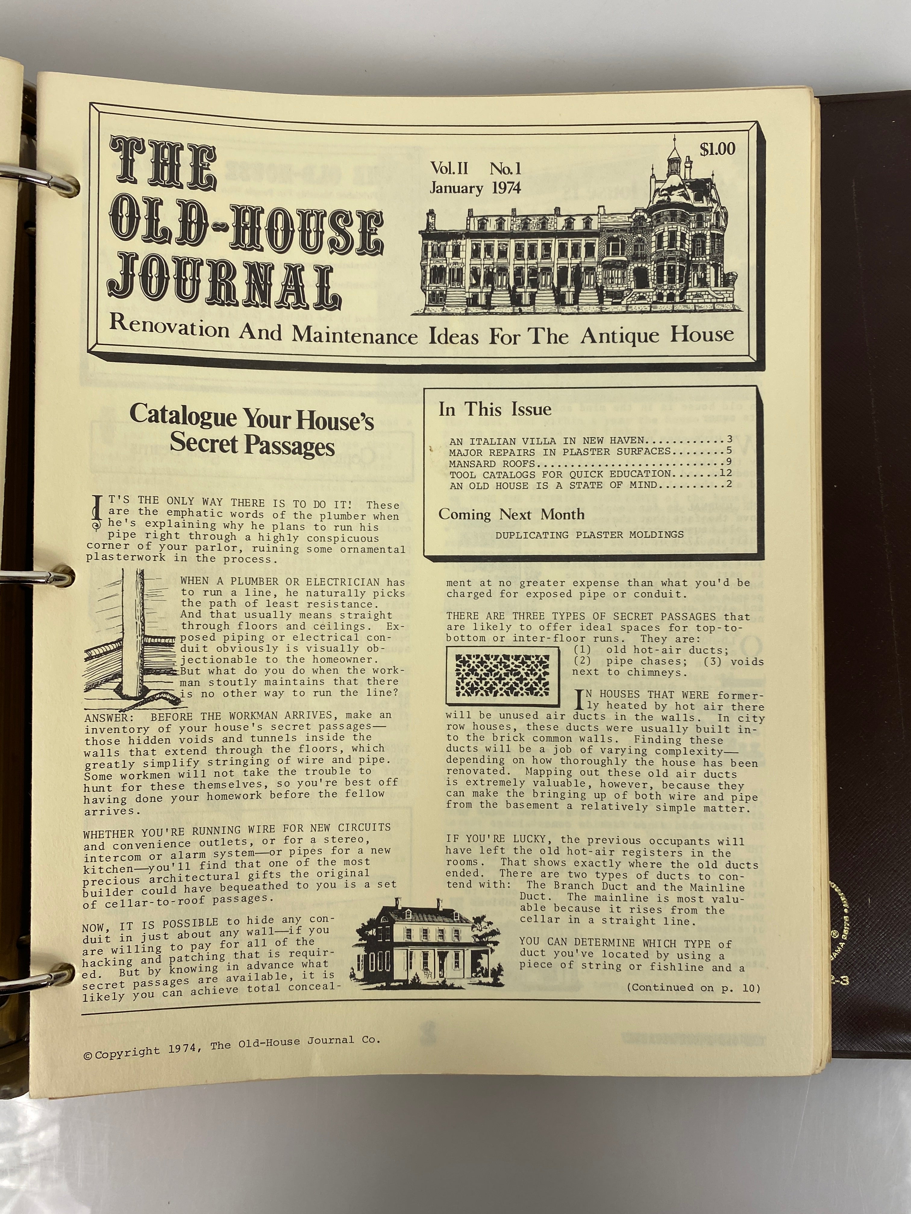 The Old-House Journal magazine/newsletter run 1973-1975 (complete run)