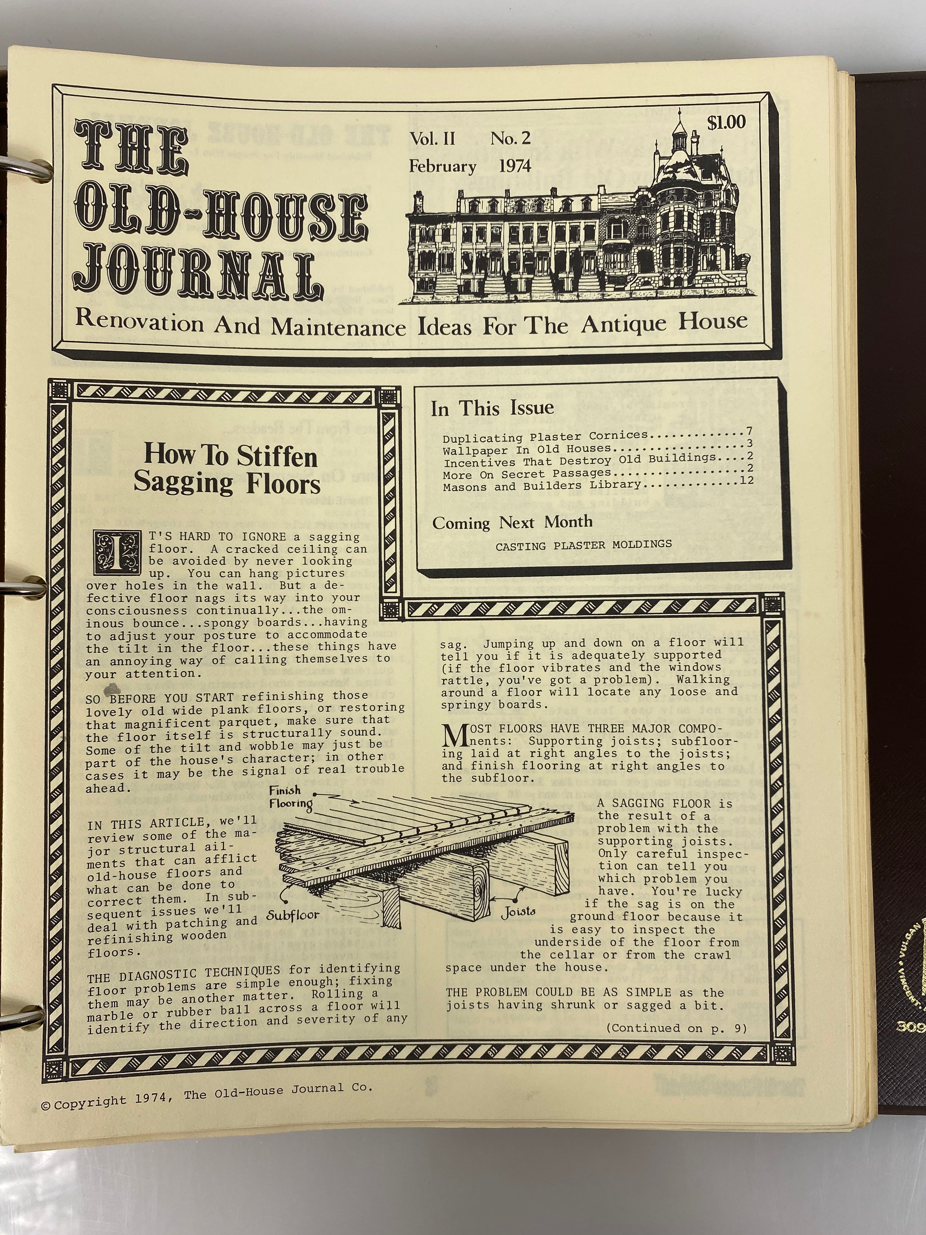 The Old-House Journal magazine/newsletter run 1973-1975 (complete run)