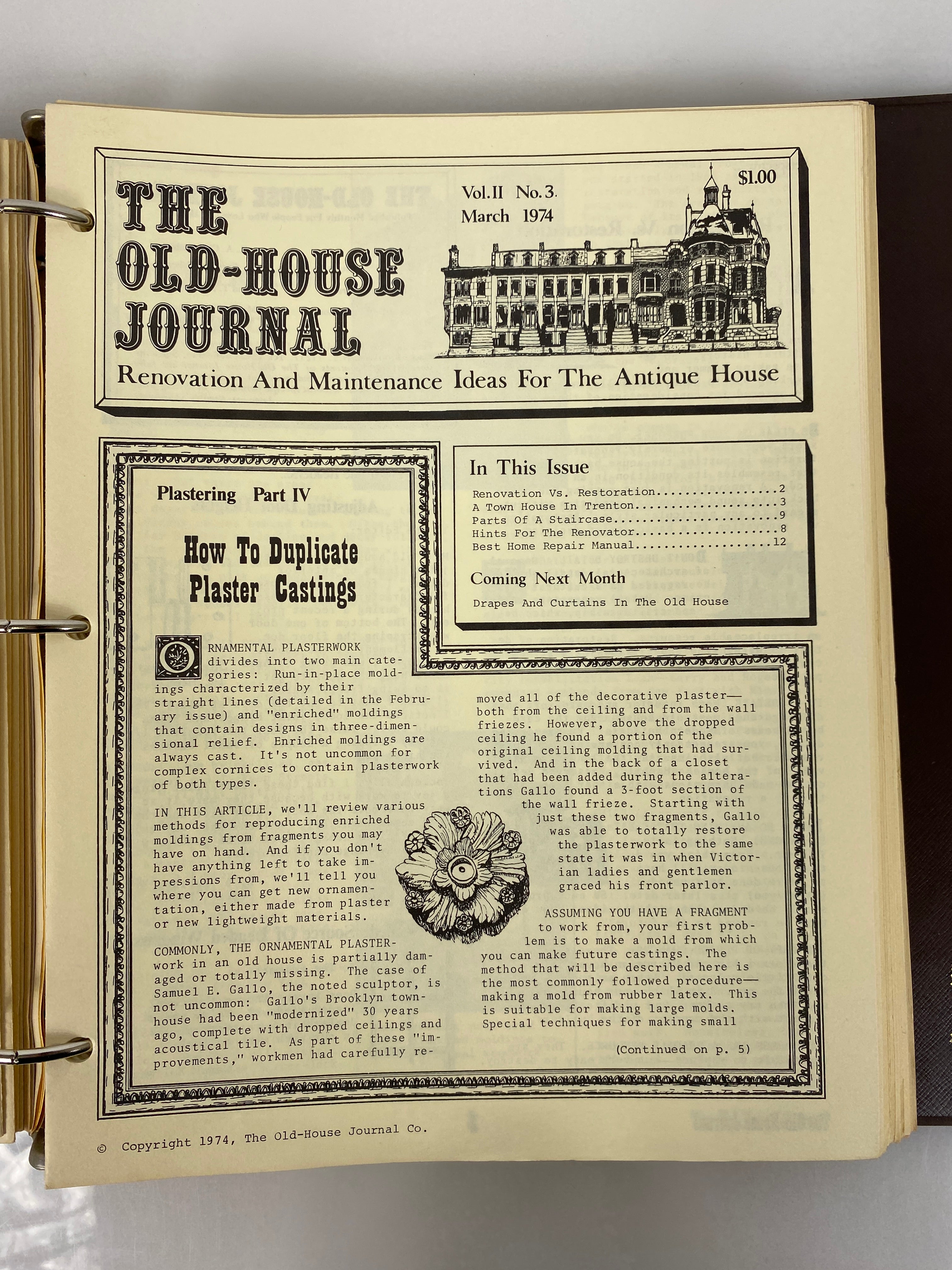The Old-House Journal magazine/newsletter run 1973-1975 (complete run)